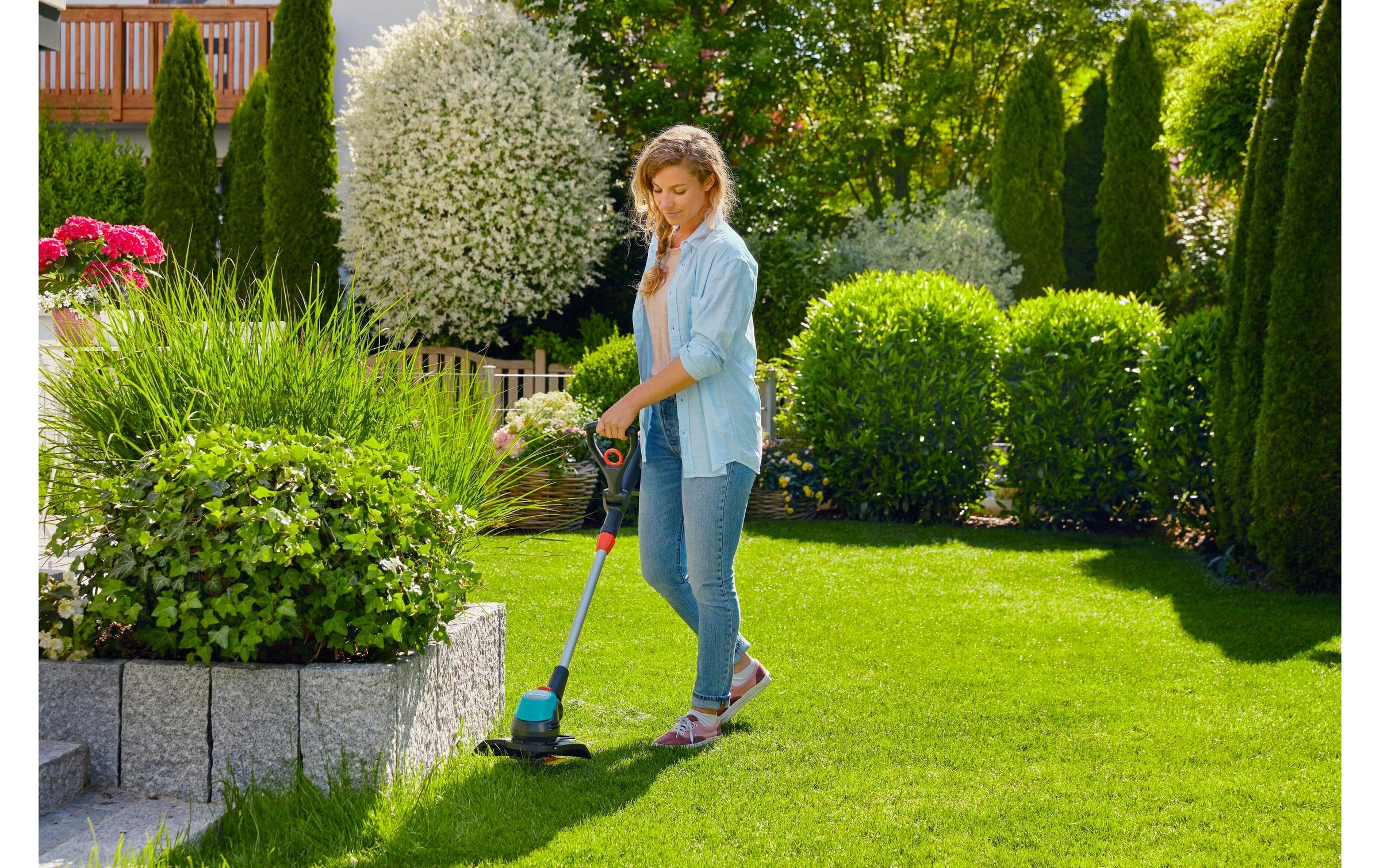 GARDENA Akku-Rasentrimmer »Gardena Akku-Trimmer EasyCut«, (Ohne Akku/Ladegerät)
