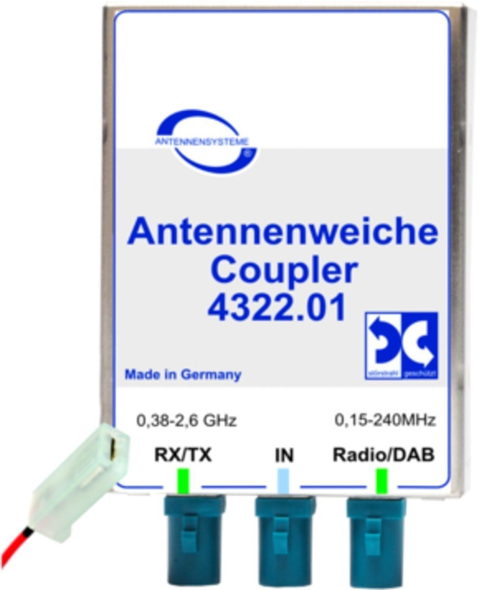 Zubehör »Antennenweiche AM/FM/DAB+ und GSM900/1800/TETRA«