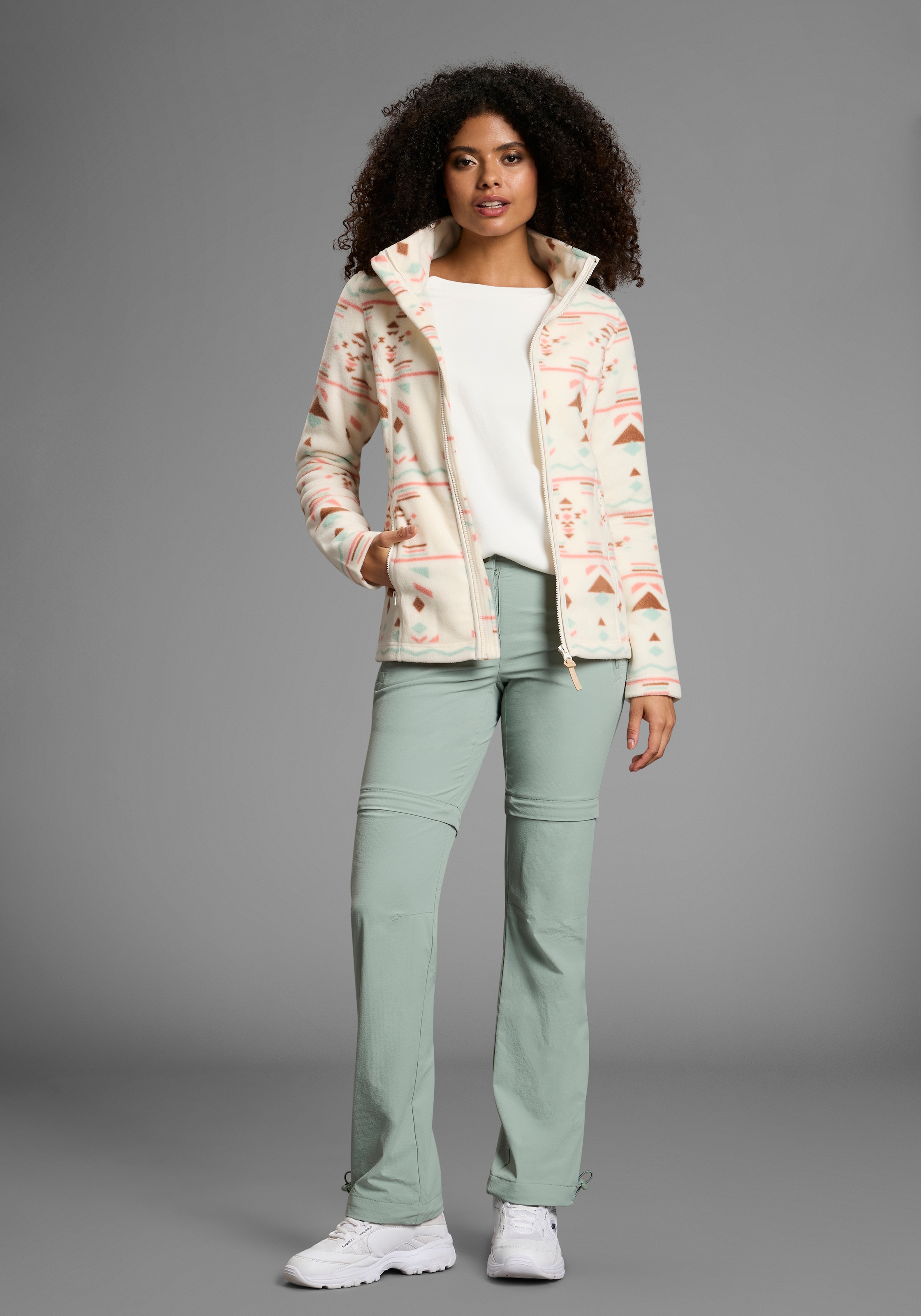 KangaROOS Veste polaire aus weichem Fleece-Material, bedruckte und gemusterte Optik