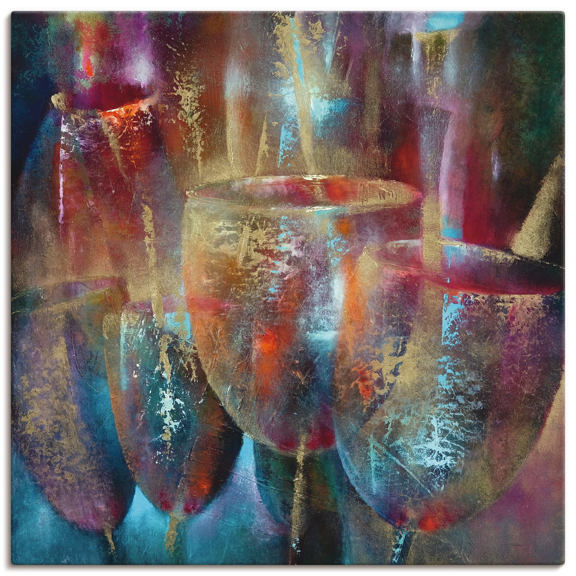 Image of Artland Leinwandbild "Reflektion" Arrangements 1 Stk. tlg. auf Holzrahmen gespannt