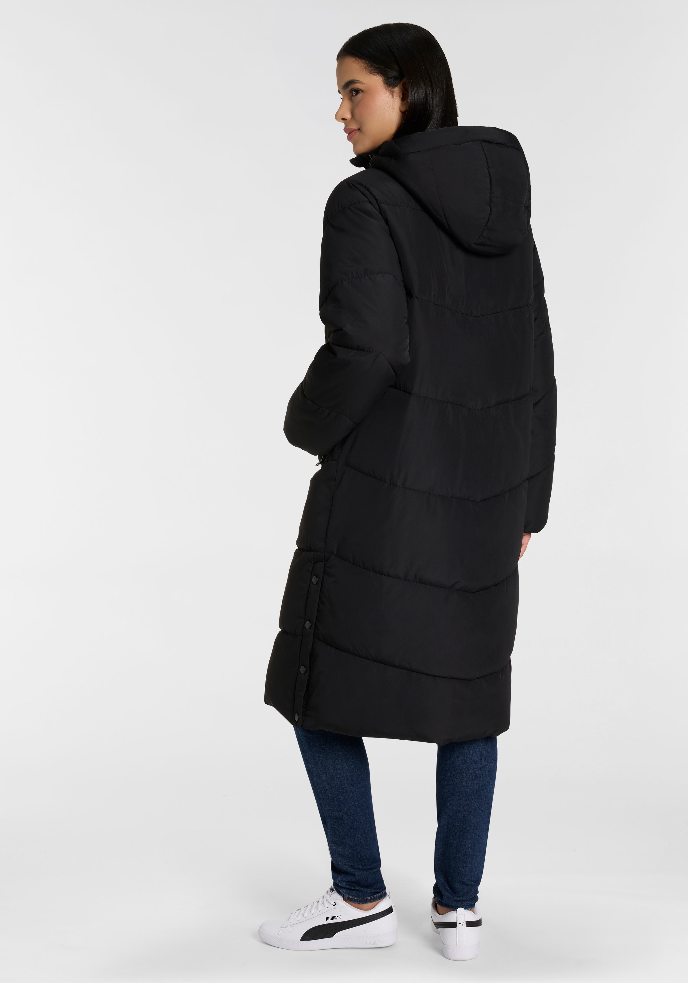 ONLY Manteau matelassé »ONLMEGAN LIFE LONG PUFFER COAT CS OTW« fermeture éclair dissimulée, poches zippées, coupe-vent