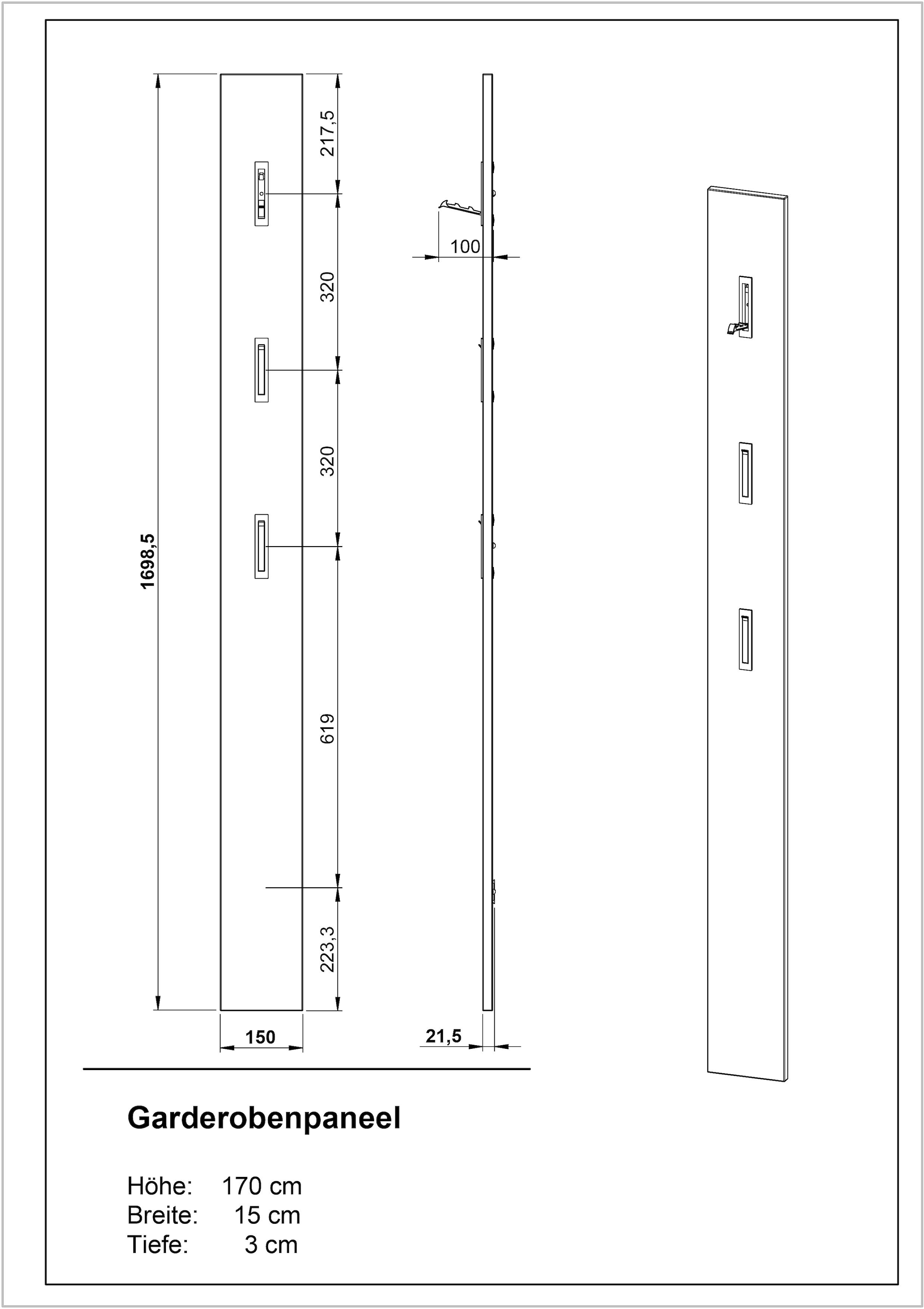GERMANIA Ensemble de vestiaires »GW-Ameca« 3 cuis tlg.