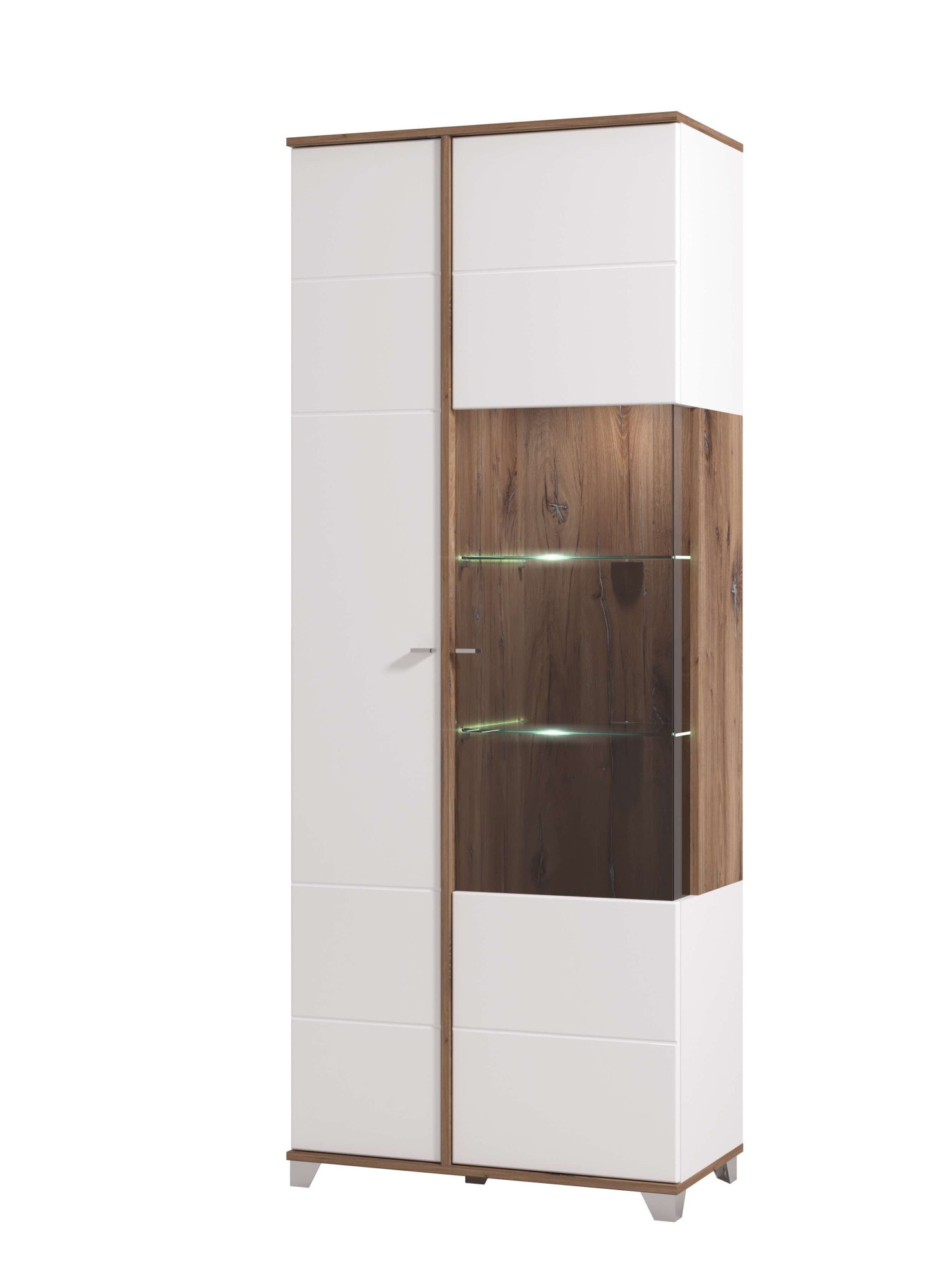 INOSIGN Vitrine »Burgundy Vitrinenschrank, Standvitrine, Showcase« Hochglanzfronten, Glastür, Komplettes Innenleben