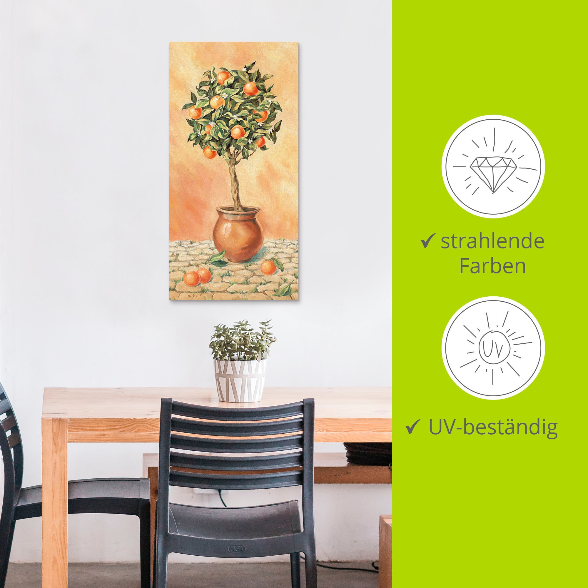 Artland Wandbild »Orangenbaum I«, Pflanzen, (1 St.), als Alubild, Outdoorbild, Leinwandbild, Wandaufkleber, versch. Grössen
