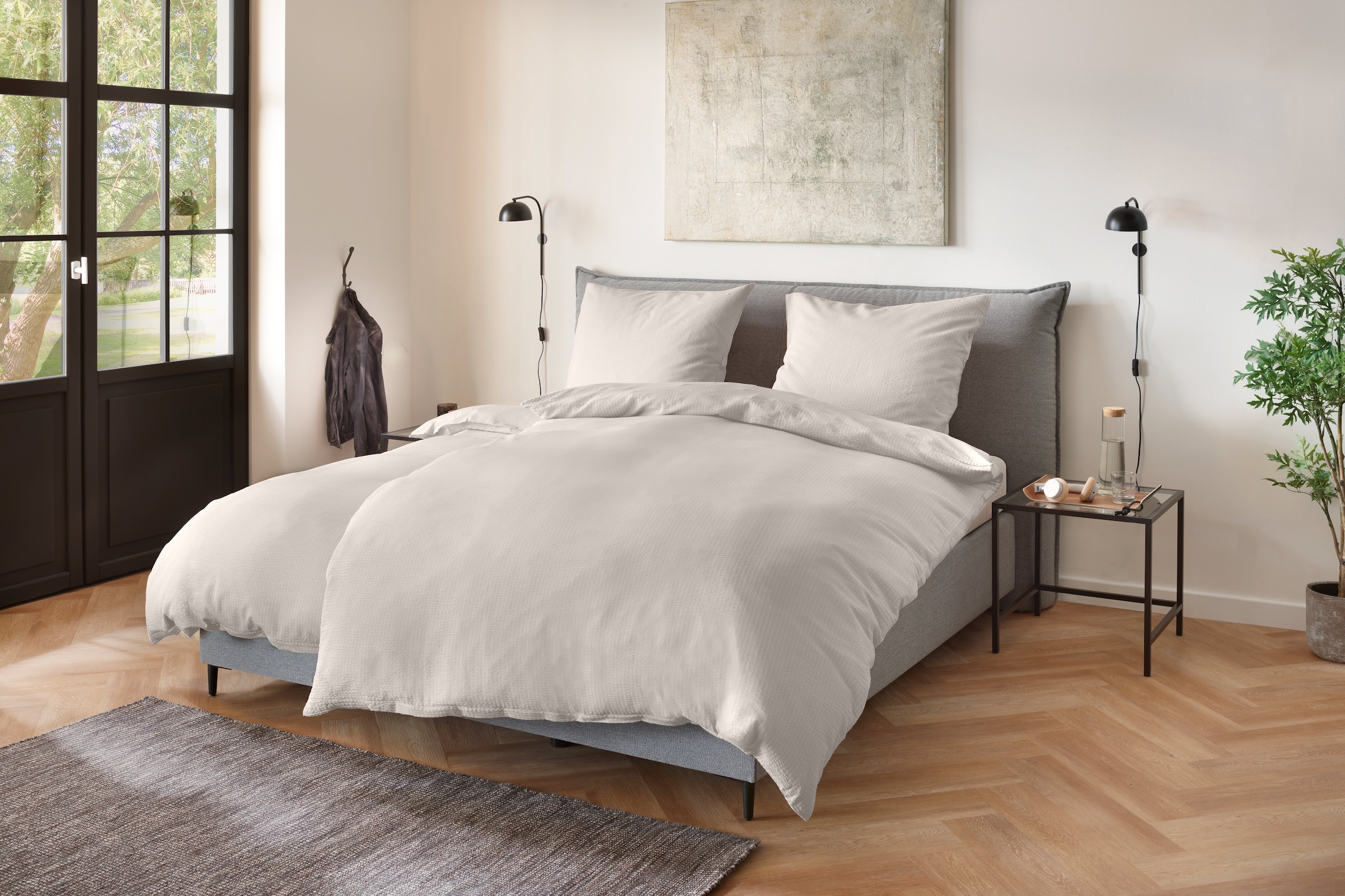 Primera Linge de lit »Soft-Seersucker-Bettwäsche Uni« 2