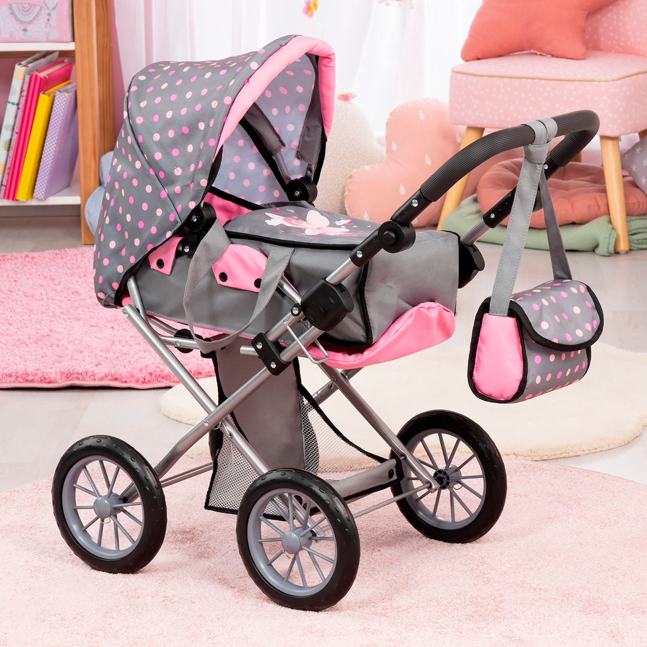 Bayer Kombi-Puppenwagen »City Star, Fee« mit Wickeltasche