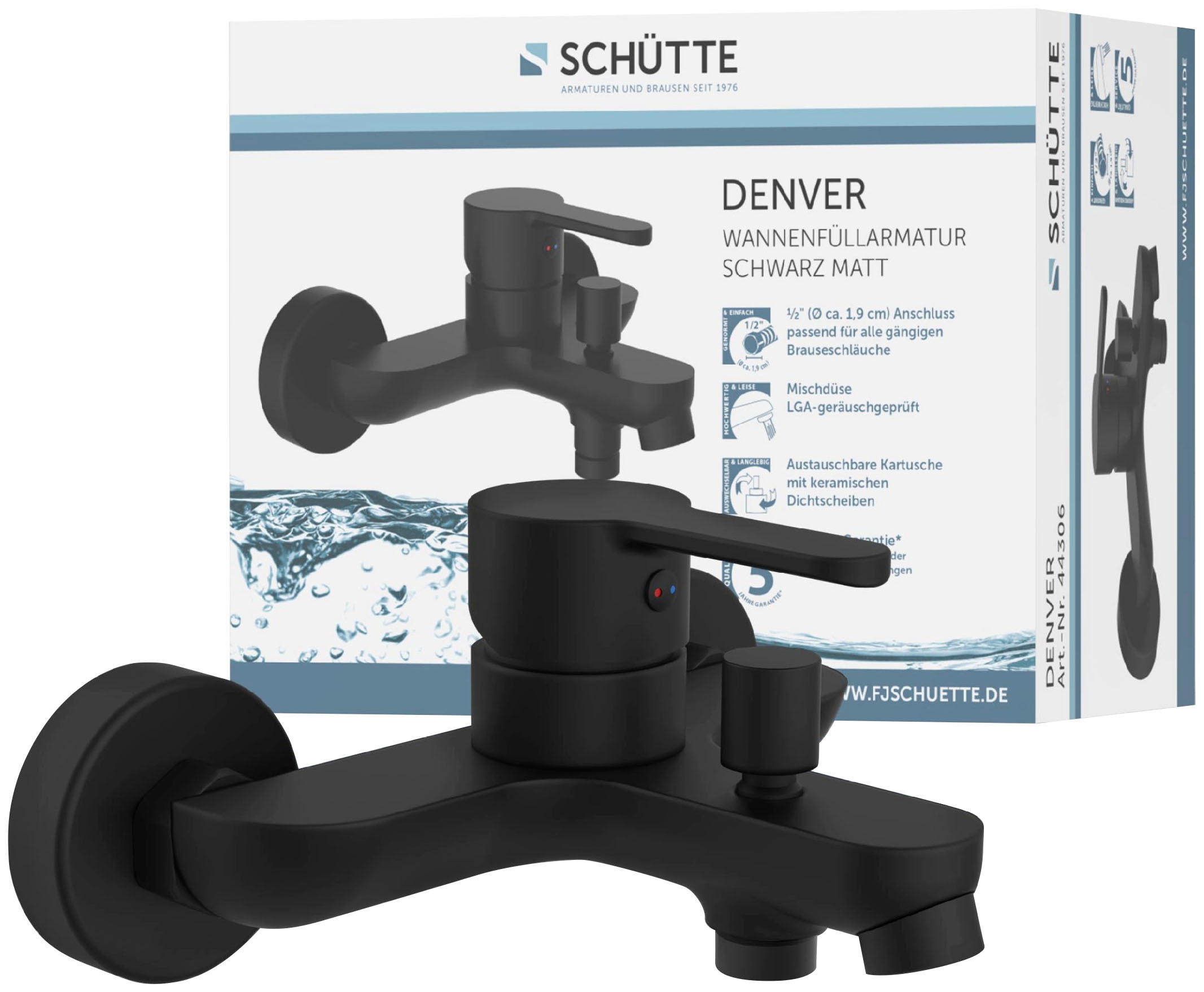 Schütte Robinetterie de salle de bain »3-teilige Serie DENVER« Ensemble,  silencieux, buse mixte de marque