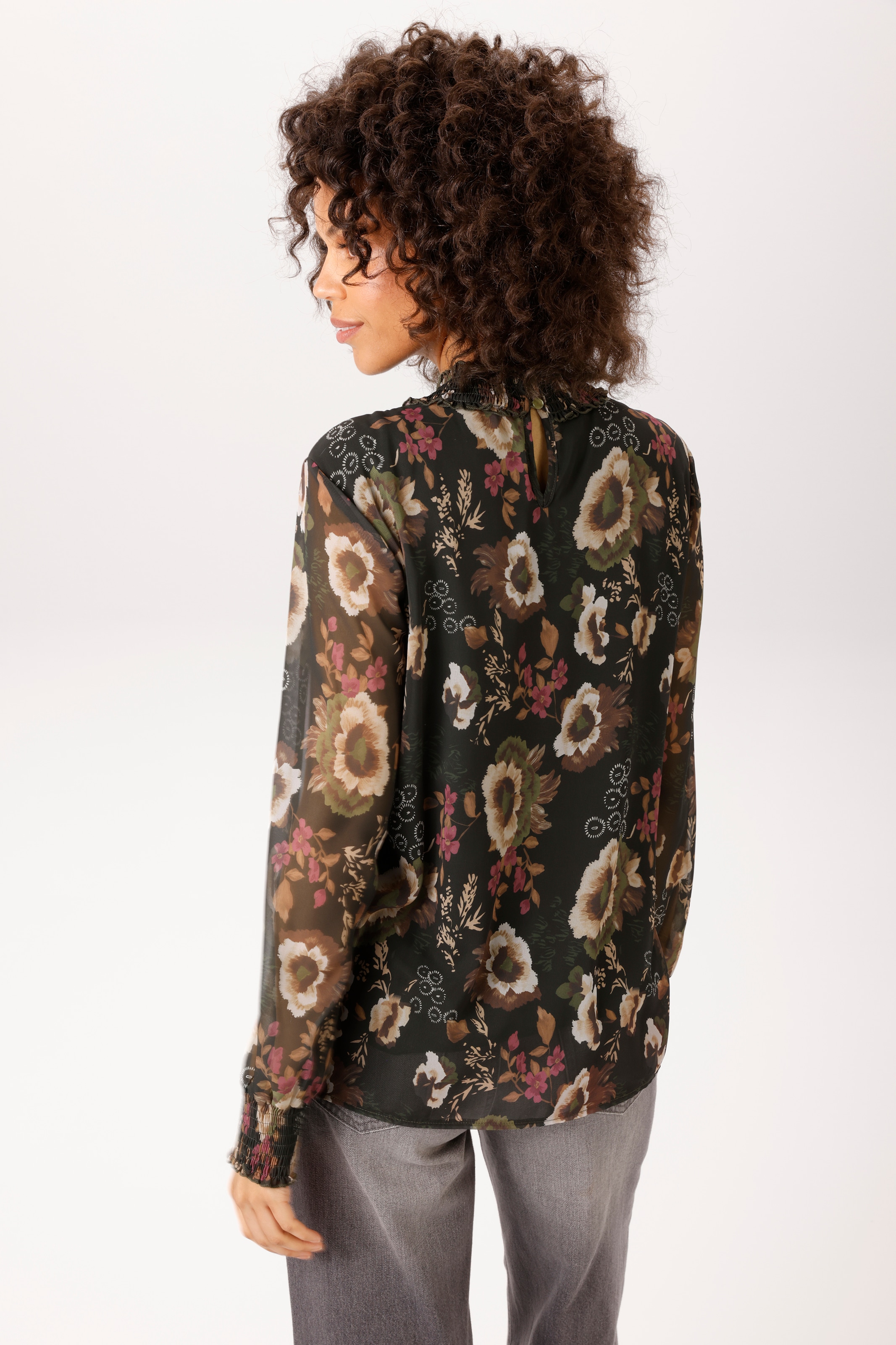 Aniston CASUAL Blouse à enfiler avec imprimé floral fantaisiste - NOUVELLE COLLECTION