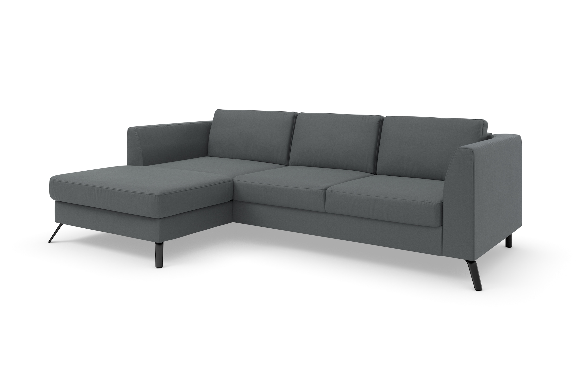 sit&more Ecksofa »Olsen L-Form« inklusive Sitztiefenverstellung, wahlweise mit Bettfunktion, 15cm hoch