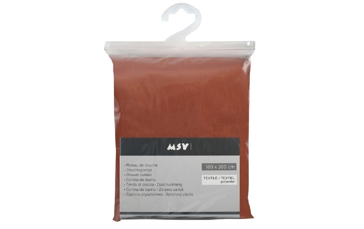 MSV Rideau de douche »MSV Uni, Terracotta« Breite 180 cm