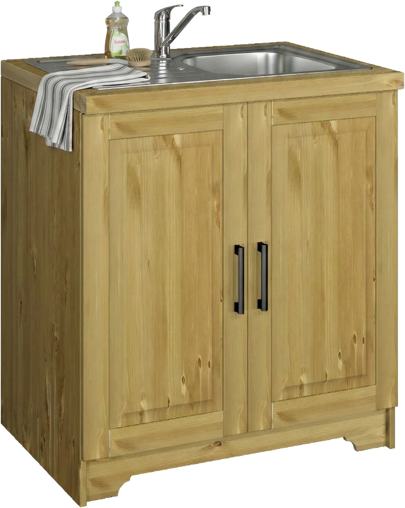 Home affaire Unterschrank »Meliss« aus massiver Kiefer, Breite 80 cm, Soft-Close-Funktion