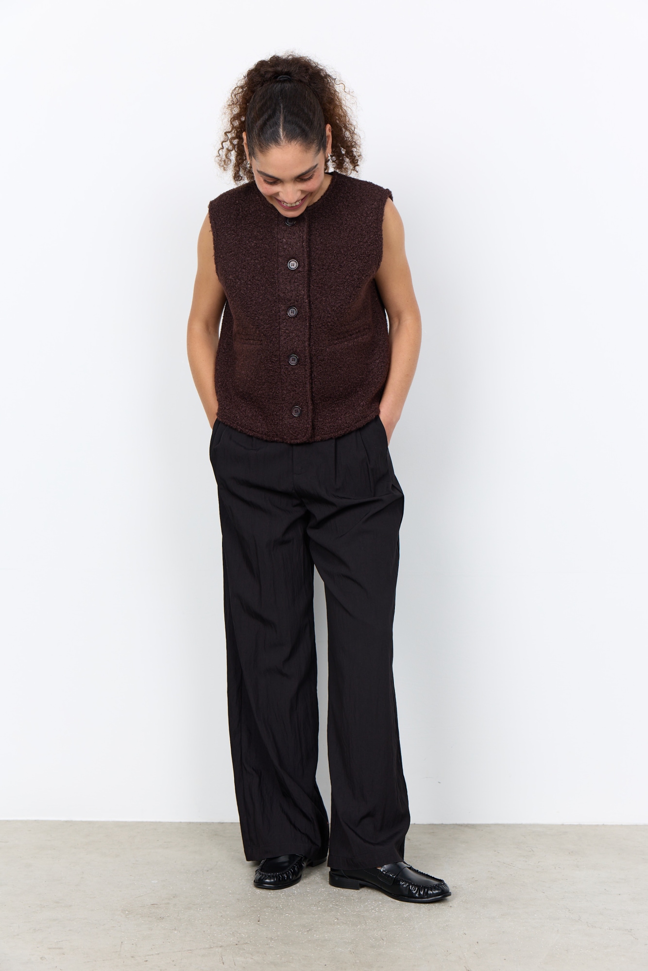 soyaconcept Gilet en peluche »SC-SHAIMA 10« fibre synthétique