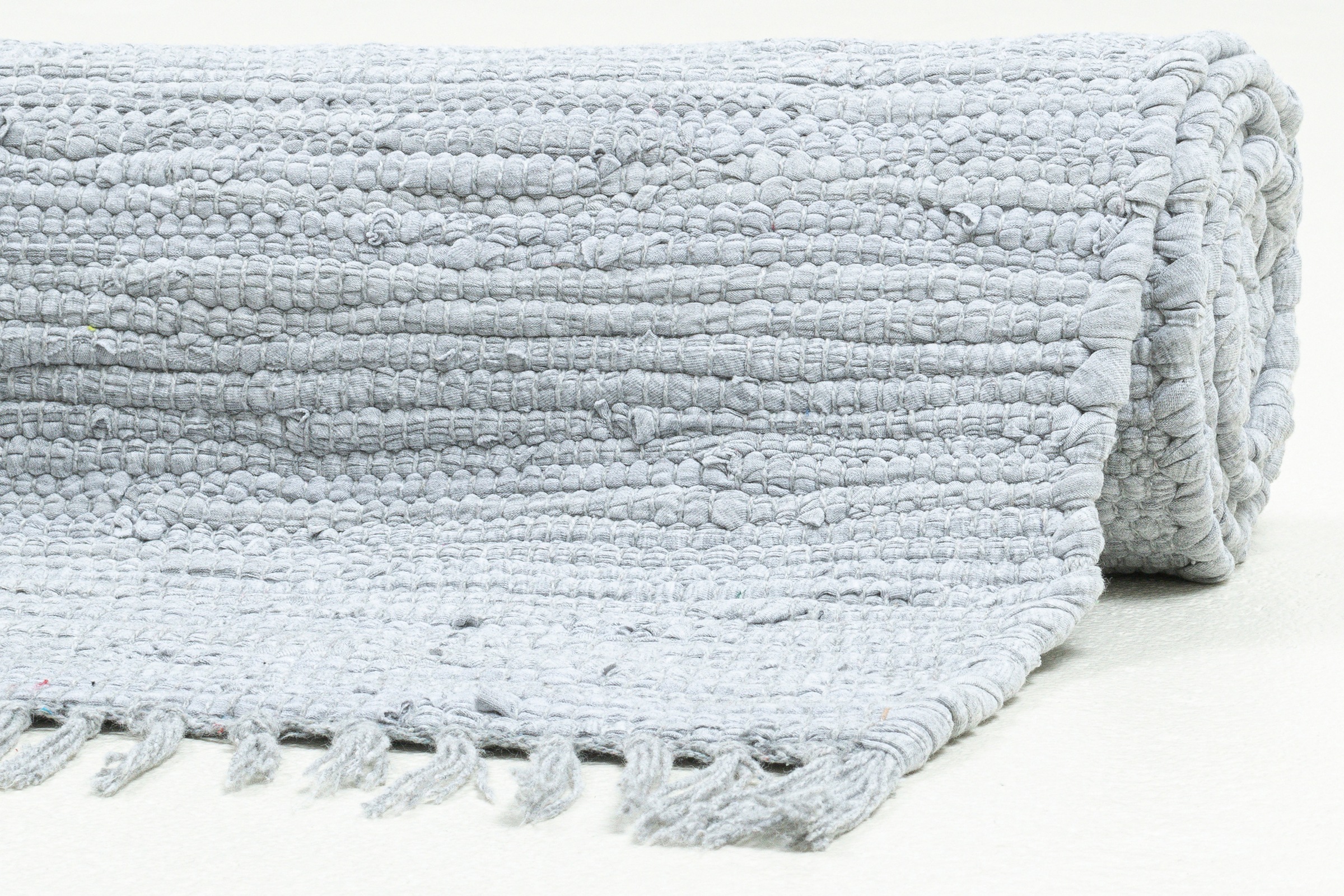 THEKO Teppich »Happy Fransen rechteckig, Flachgewebe, Baumwolle, Teppich, bequem kaufen mit reine handgewebt, Handweb Cotton«