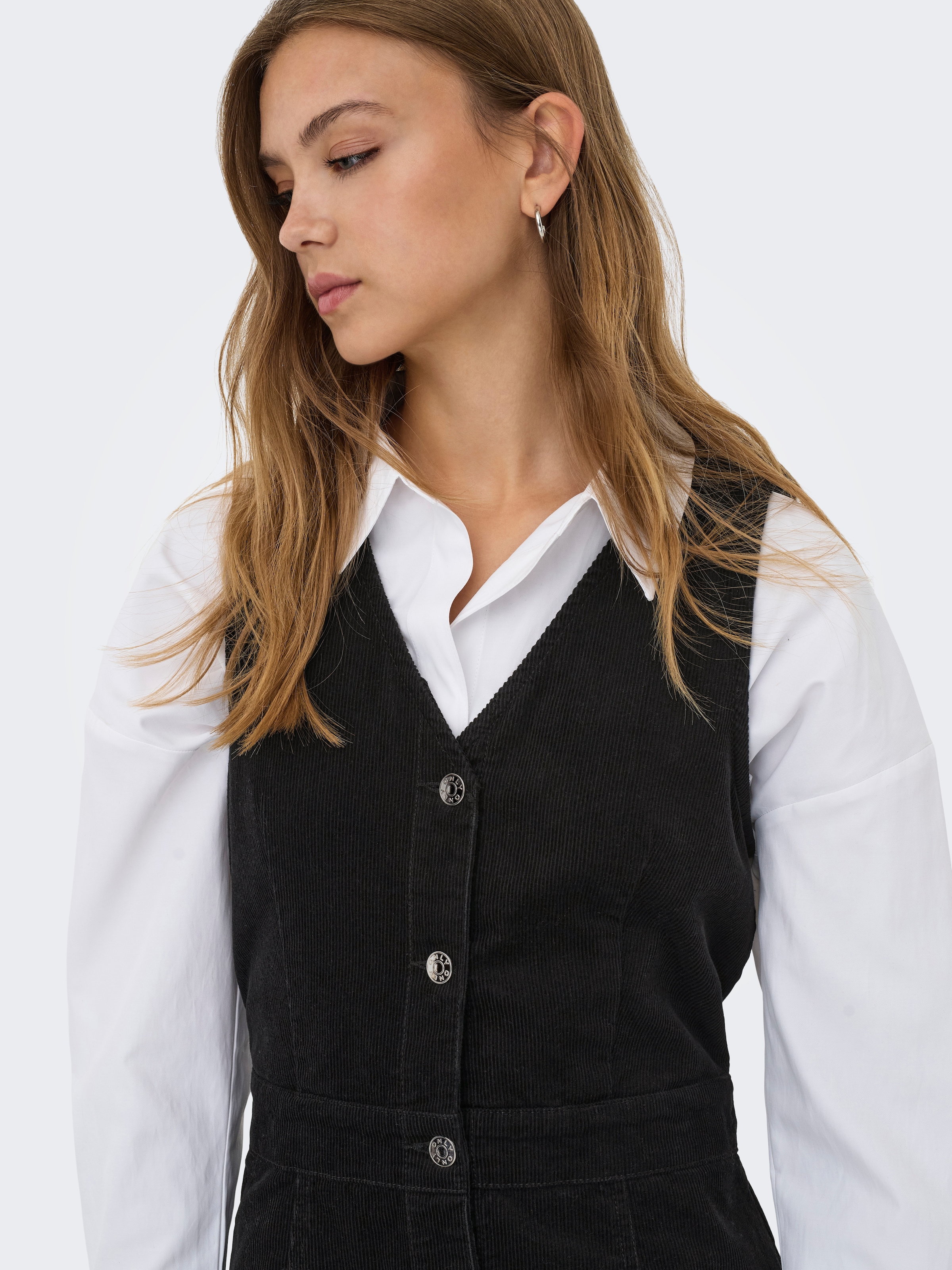 ONLY Cordkleid »ONLMOXIE S/L BUT CORD DRESS CC PNT« Baumwolle, regular fit