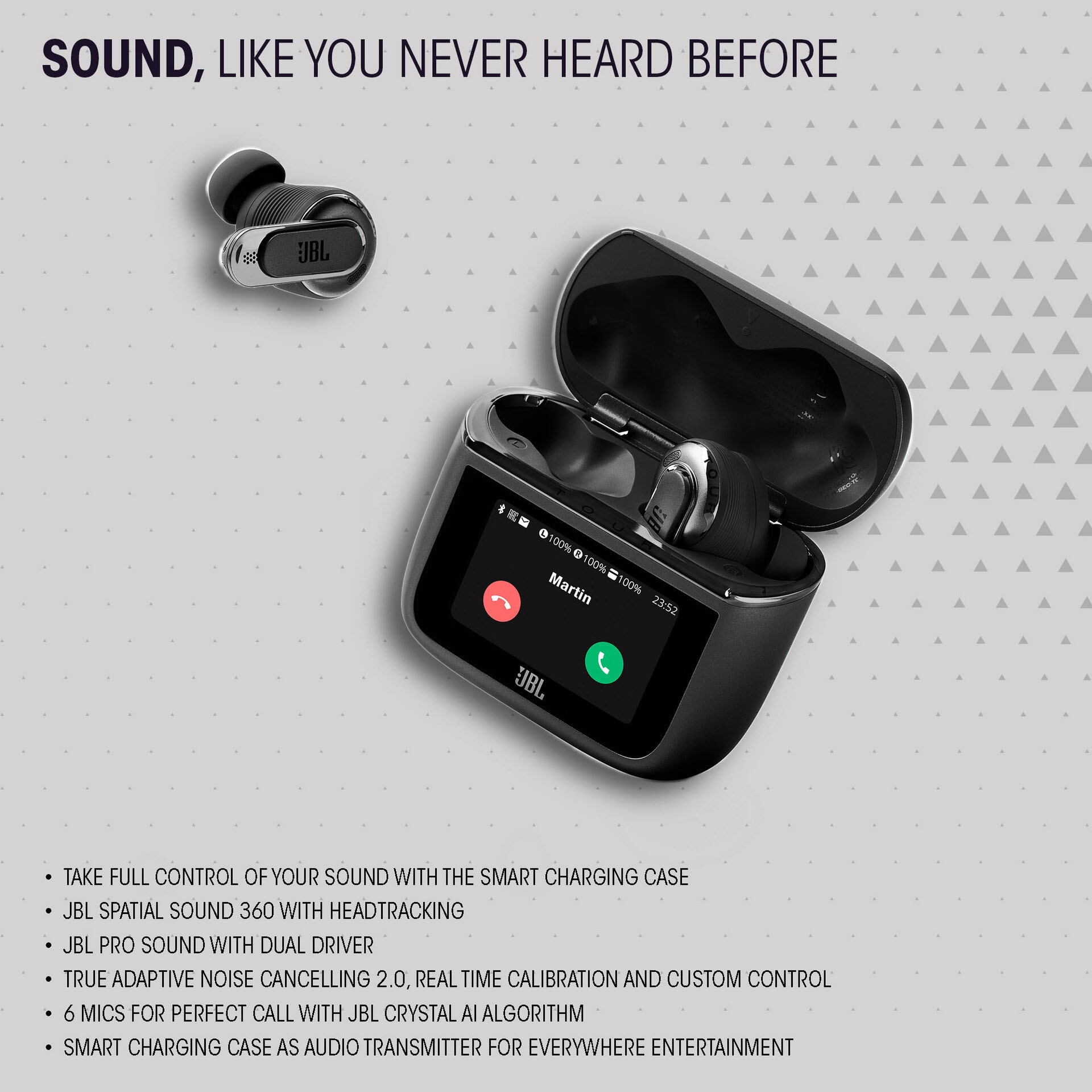 JBL Écouteurs intra-auriculaires sans fil »TOUR PRO 3 TWS« Active Noise Cancelling (ANC) | fonction mains libres | mise en sourdine