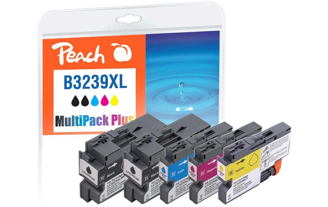 Tintenpatrone »Peach Brother LC-3239XL 2x BK, C, M, Y«, (5 St.)