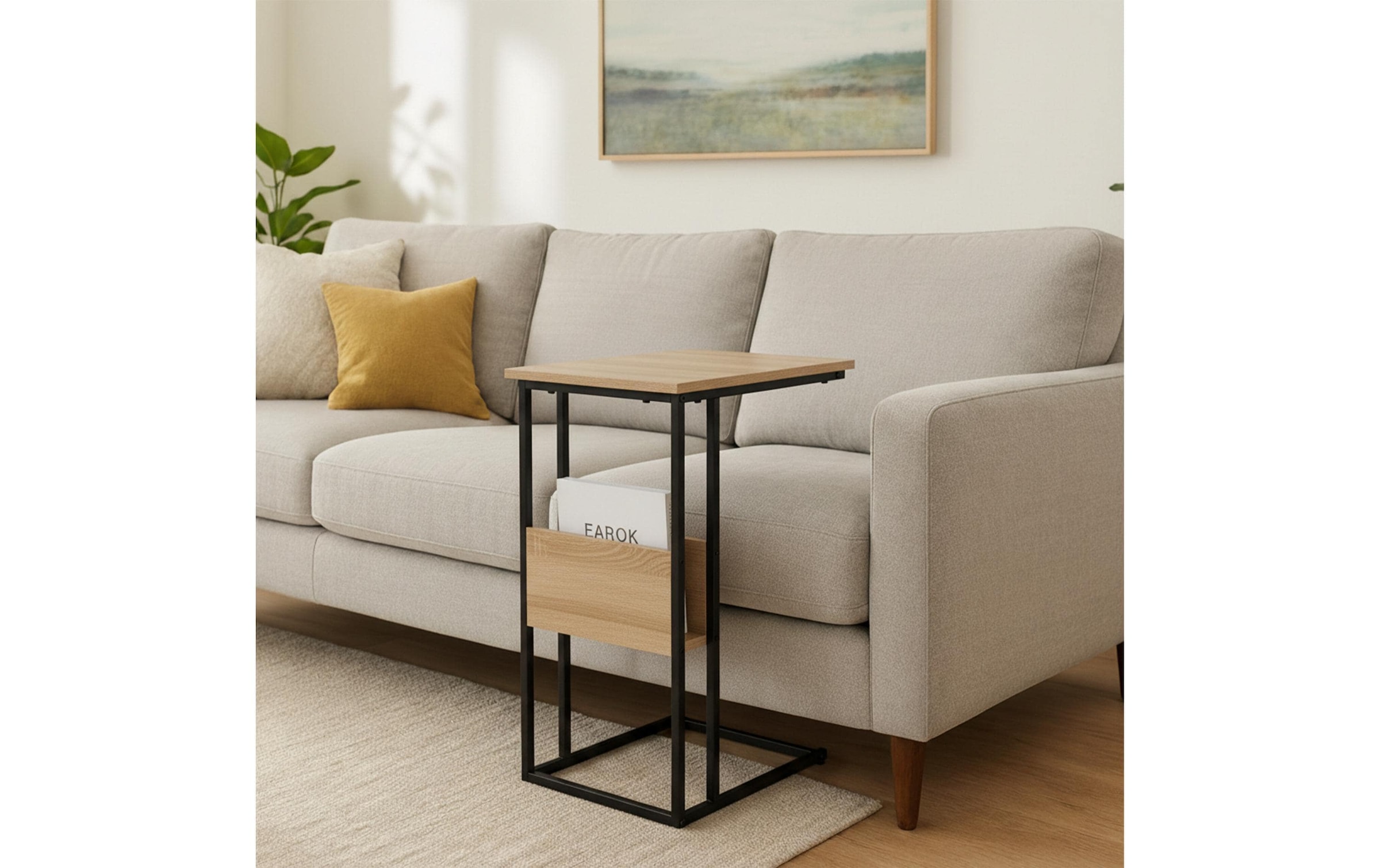 relaxdays Beistelltisch »in C-Form 60 x 55 cm«