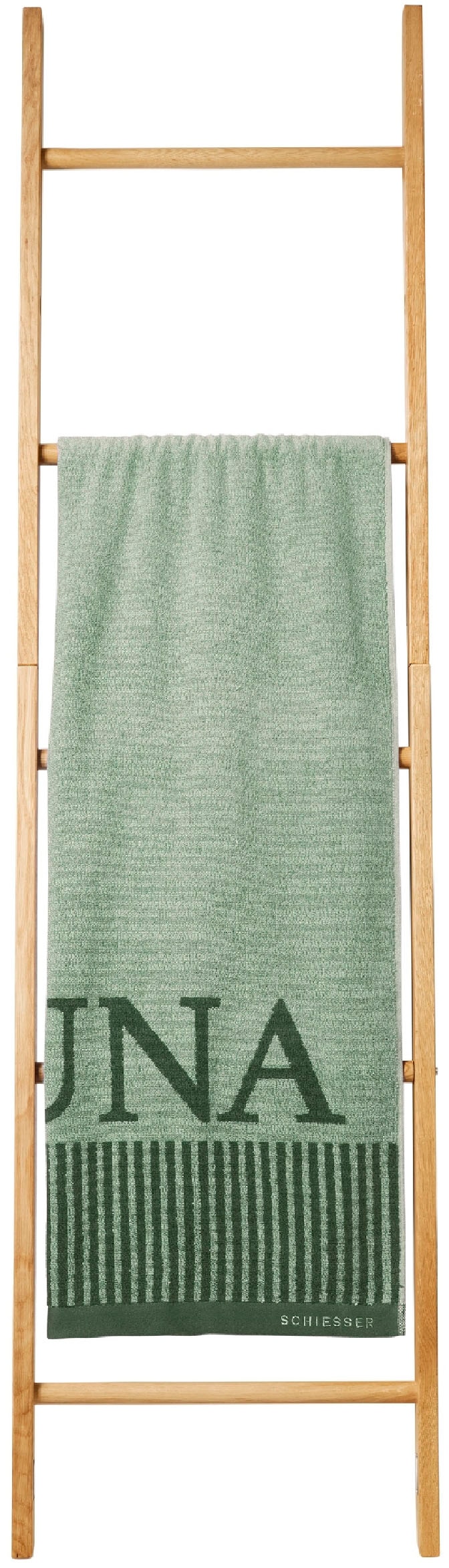 Schiesser Serviette de sauna »Rom aus garngefärbtem, kuschelweichem Baumwollfrottier« Made in Green
