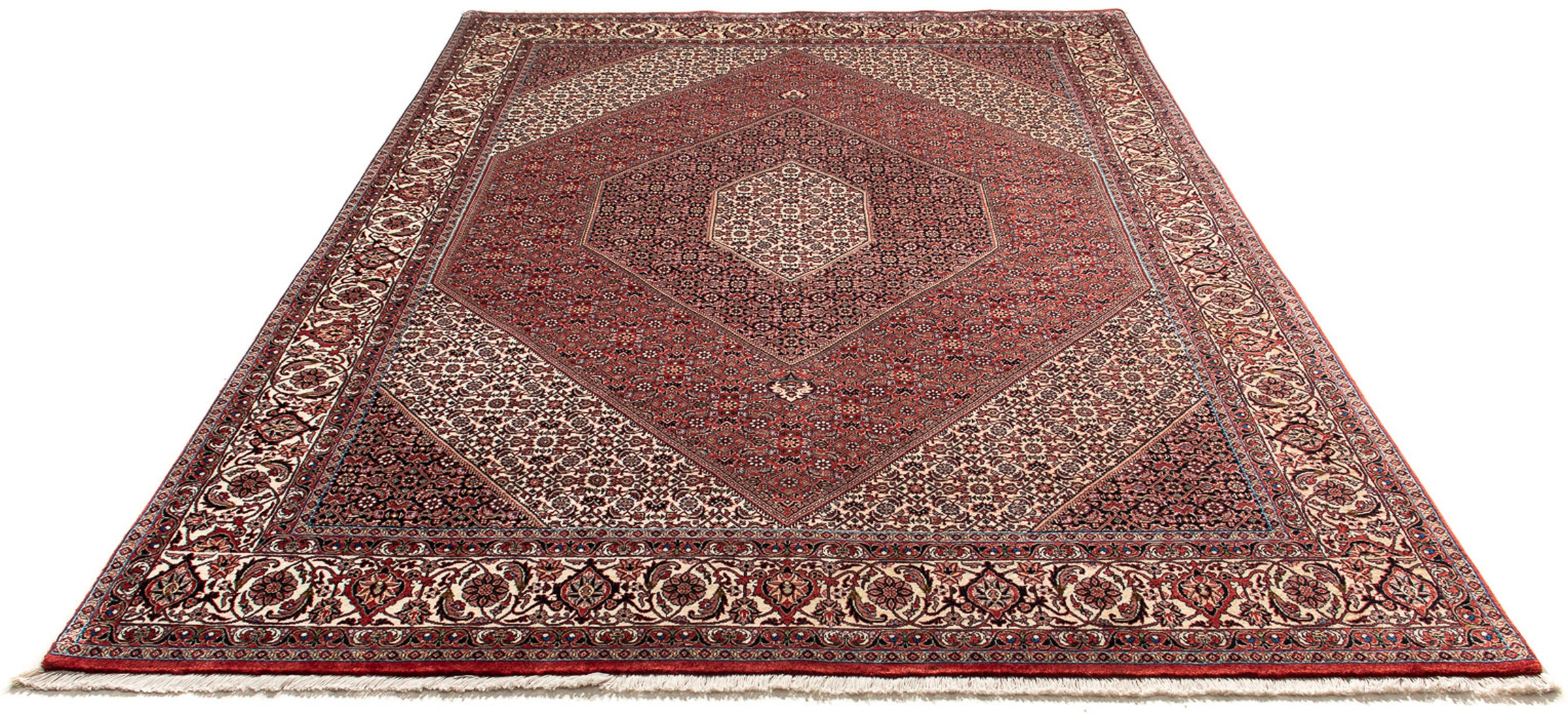 Image of morgenland Orientteppich »Perser - Bidjar - 294 x 204 cm - hellrot«, rechteckig, 15 mm Höhe, Wohnzimmer, Handgeknüpft, Einzelstück mit Zertifikat bei Ackermann Versand Schweiz