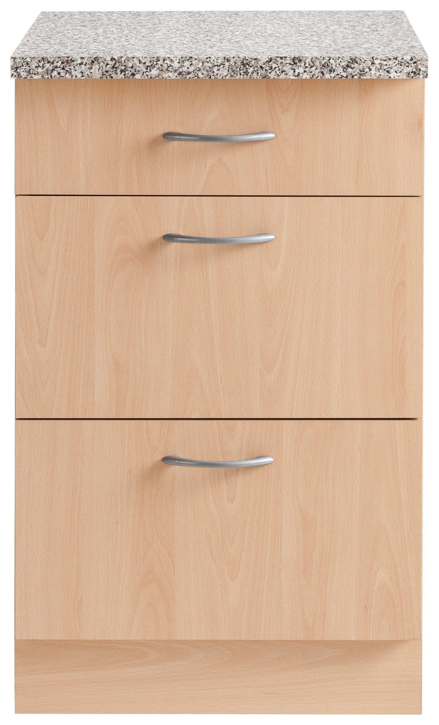 wiho Küchen Unterschrank »Kiel«, 50 cm breit, Tiefe 50 cm, mit 2 grossen Auszügen und 1 Schublade