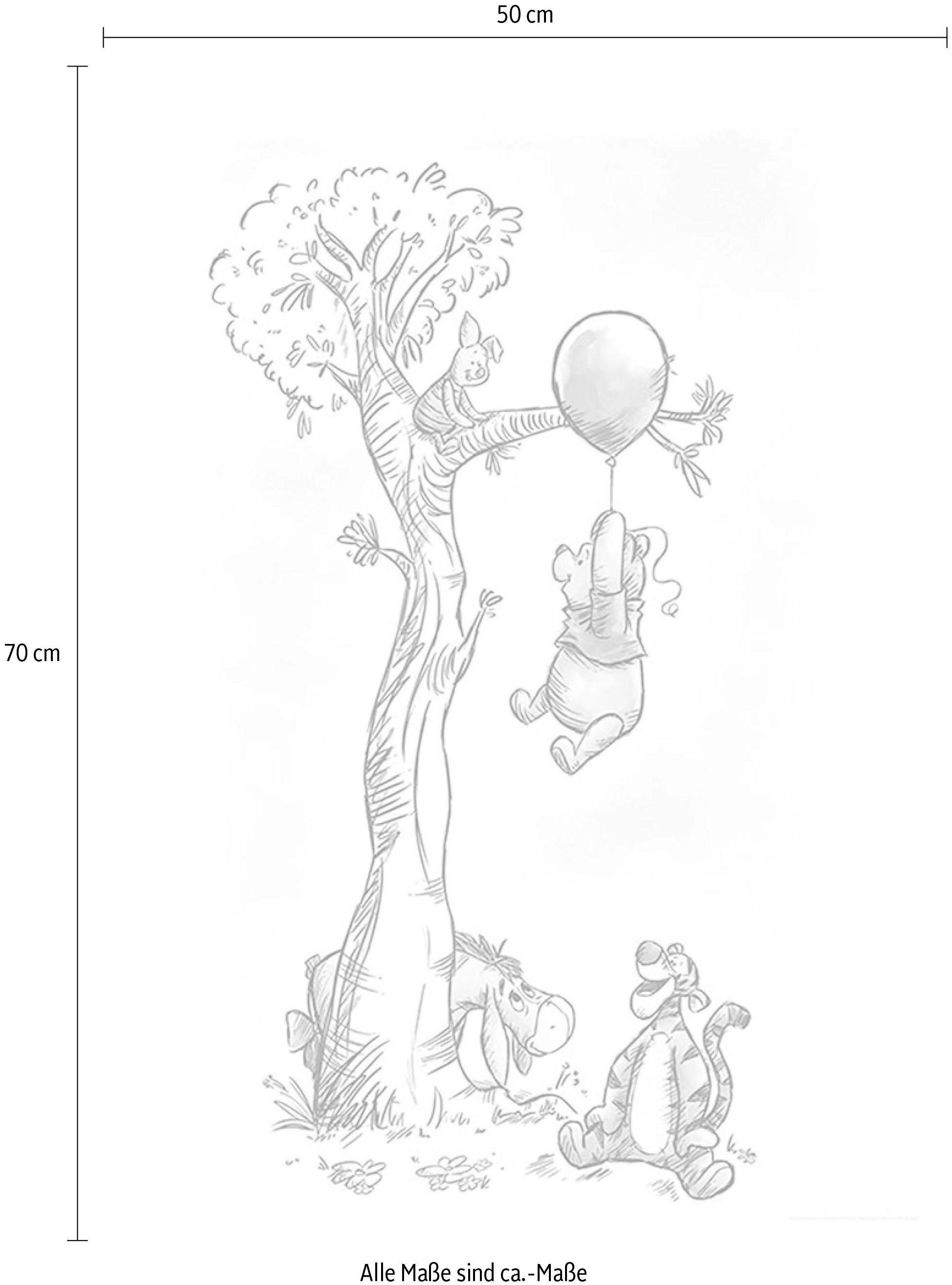 Komar Bild »Winnie the Pooh Hang on«, Disney, (1 St.), Wandbild zur Dekoration im Kinderzimmer - ohne Rahmen