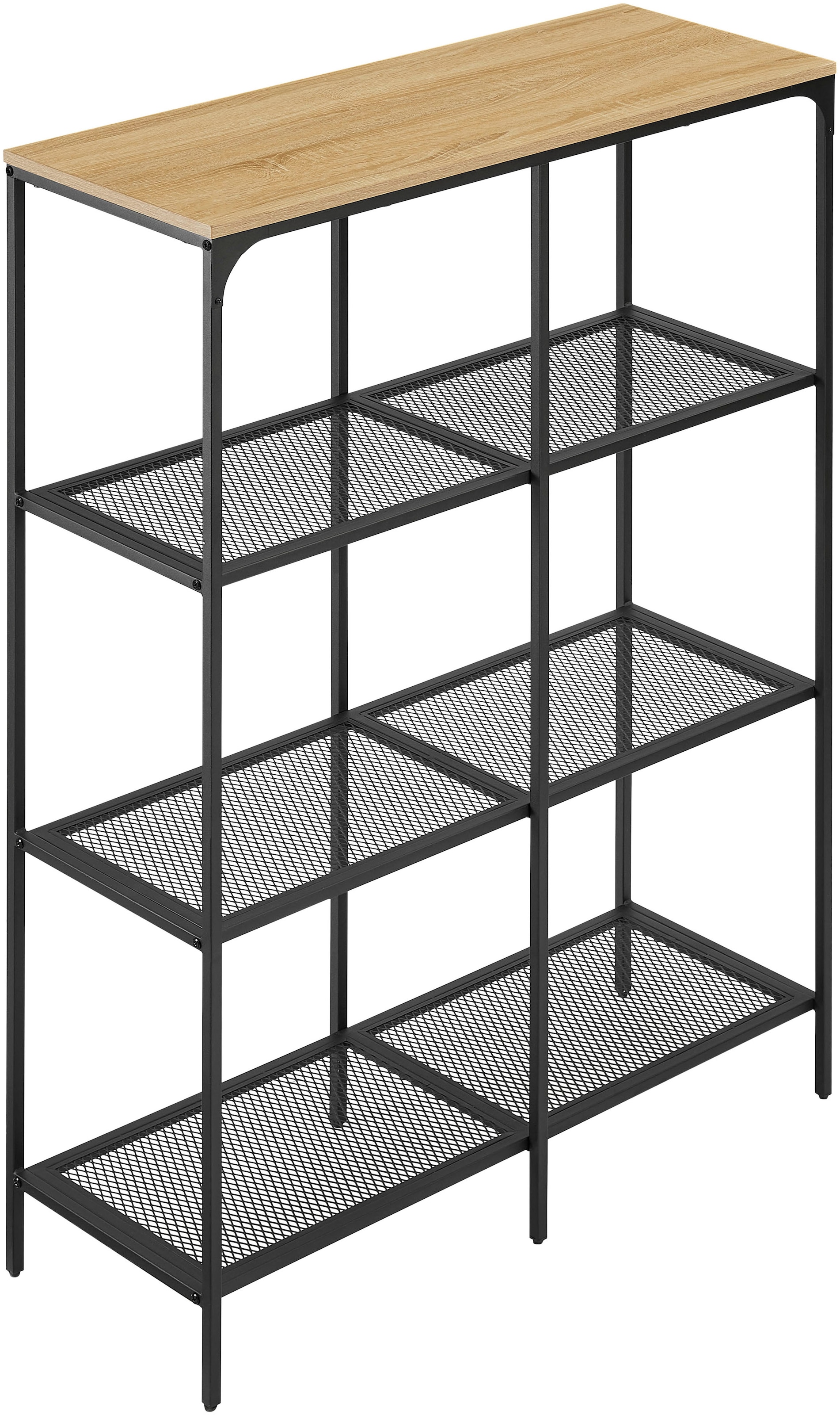 GOODproduct Mehrzweckregal »Amance« natürliche ABS-Kanten, robustes Metallgestell, Höhe 136 cm