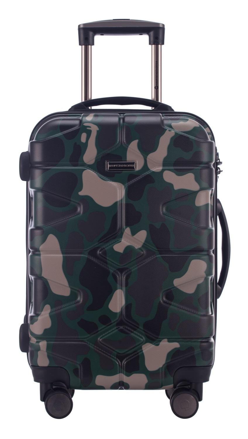 Hauptstadtkoffer Hartschalen-Trolley »X-Kölln, 58 cm, Camouflage«, 4 St. Rollen, Hartschalen-Koffer Handgepäck-Koffer Reisegepäck TSA Schloss