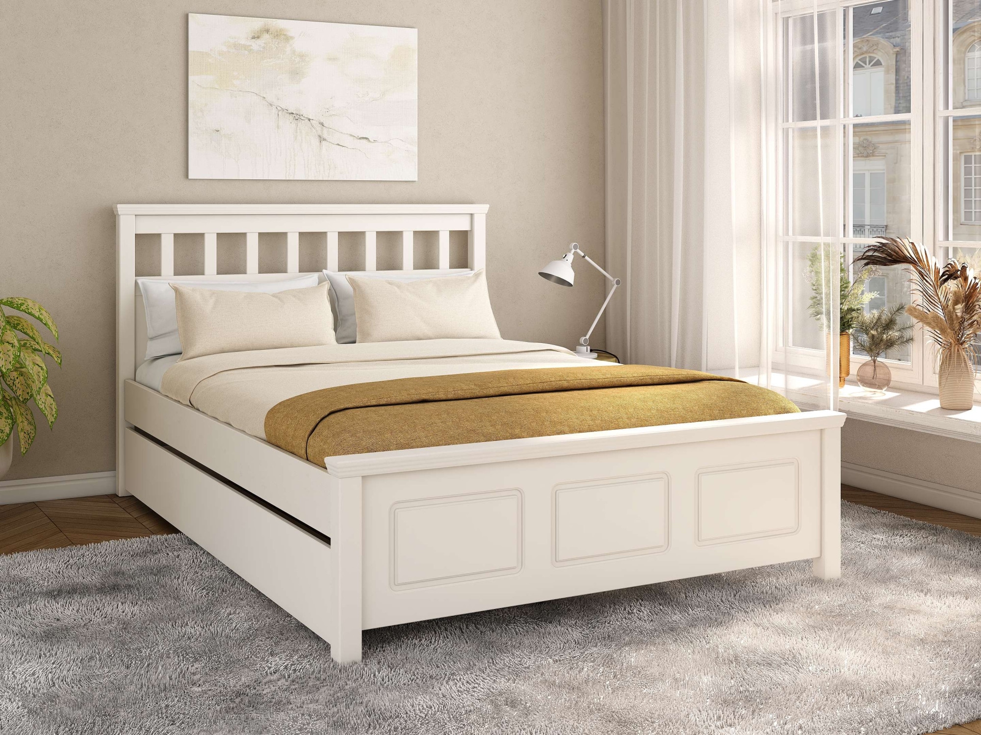 GOODproduct Lit »Tillian, Bettgestell, Doppelbett, Bettkasten optional, Made in EU« ,  aus massiver Kiefer in Kombination mit MDF, FSC®, inklusive Lattnerost