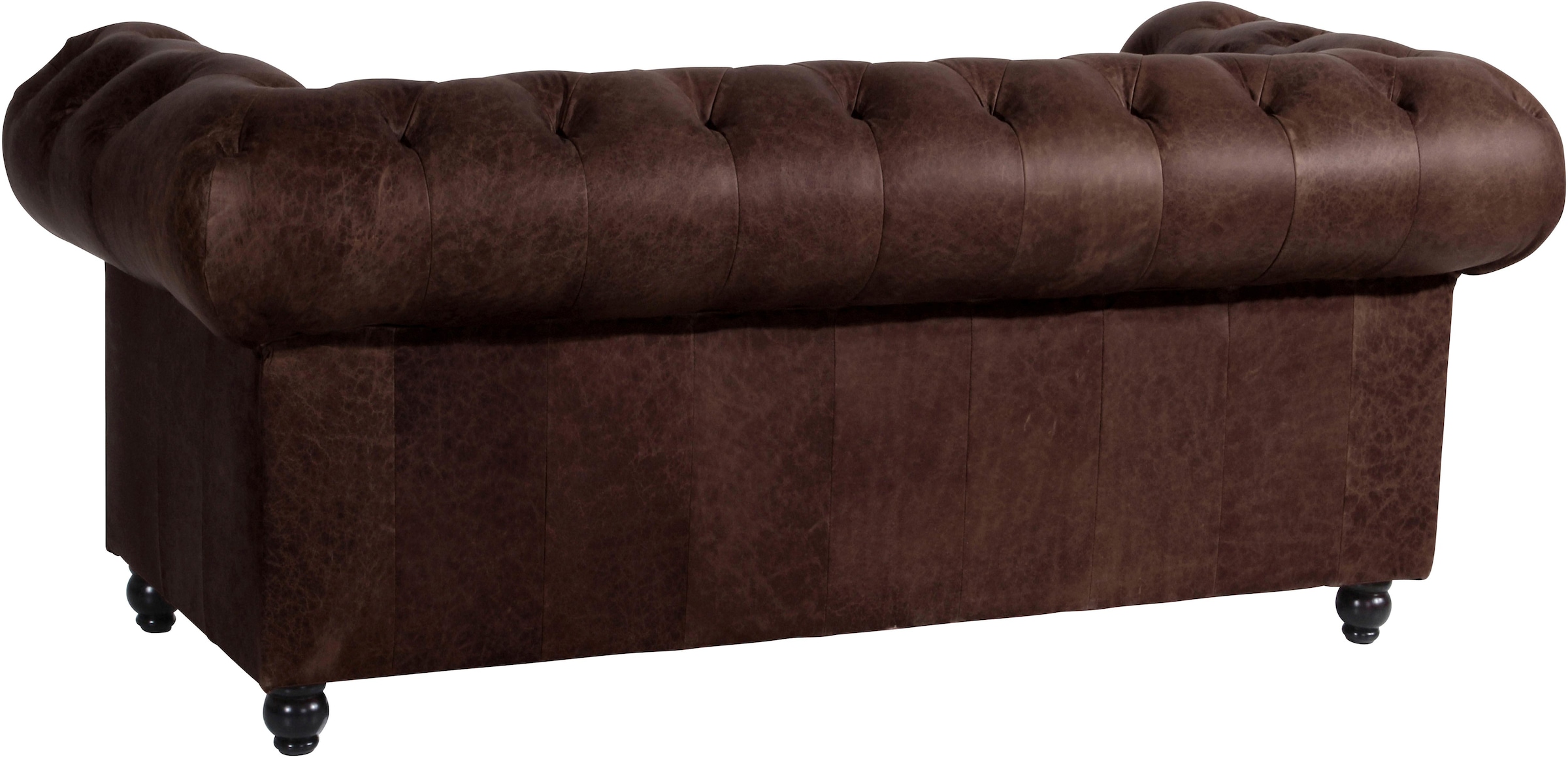 Max Winzer® Chesterfield-Sofa »Old England«, 2-Sitzer Ledersofa mit Knopfheftung & Ziernägeln, Breite 192 cm