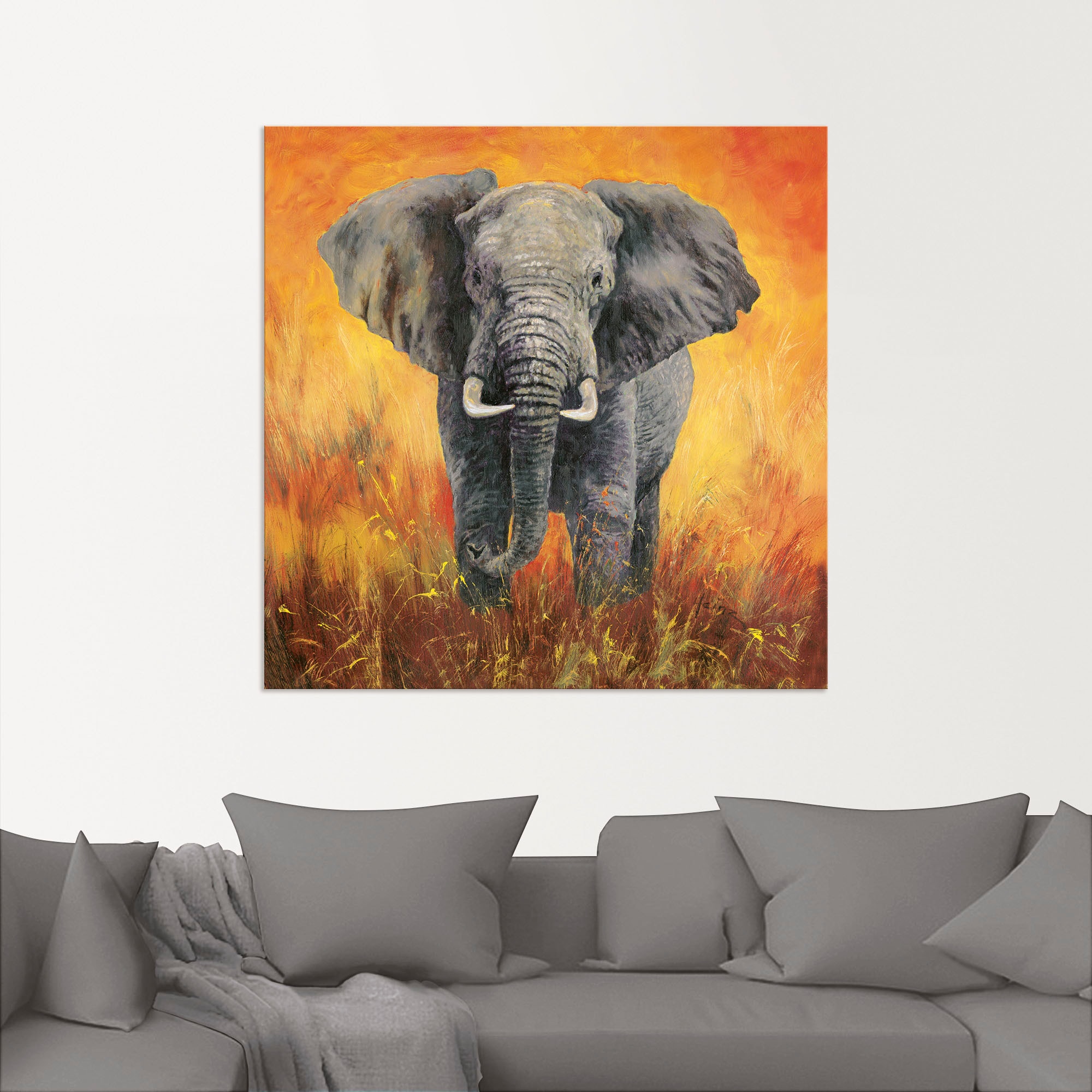Artland Wandbild »Porträt Elefant«, Elefanten Bilder, (1 St.), als Alubild, Outdoorbild, Leinwandbild in verschied. Grössen