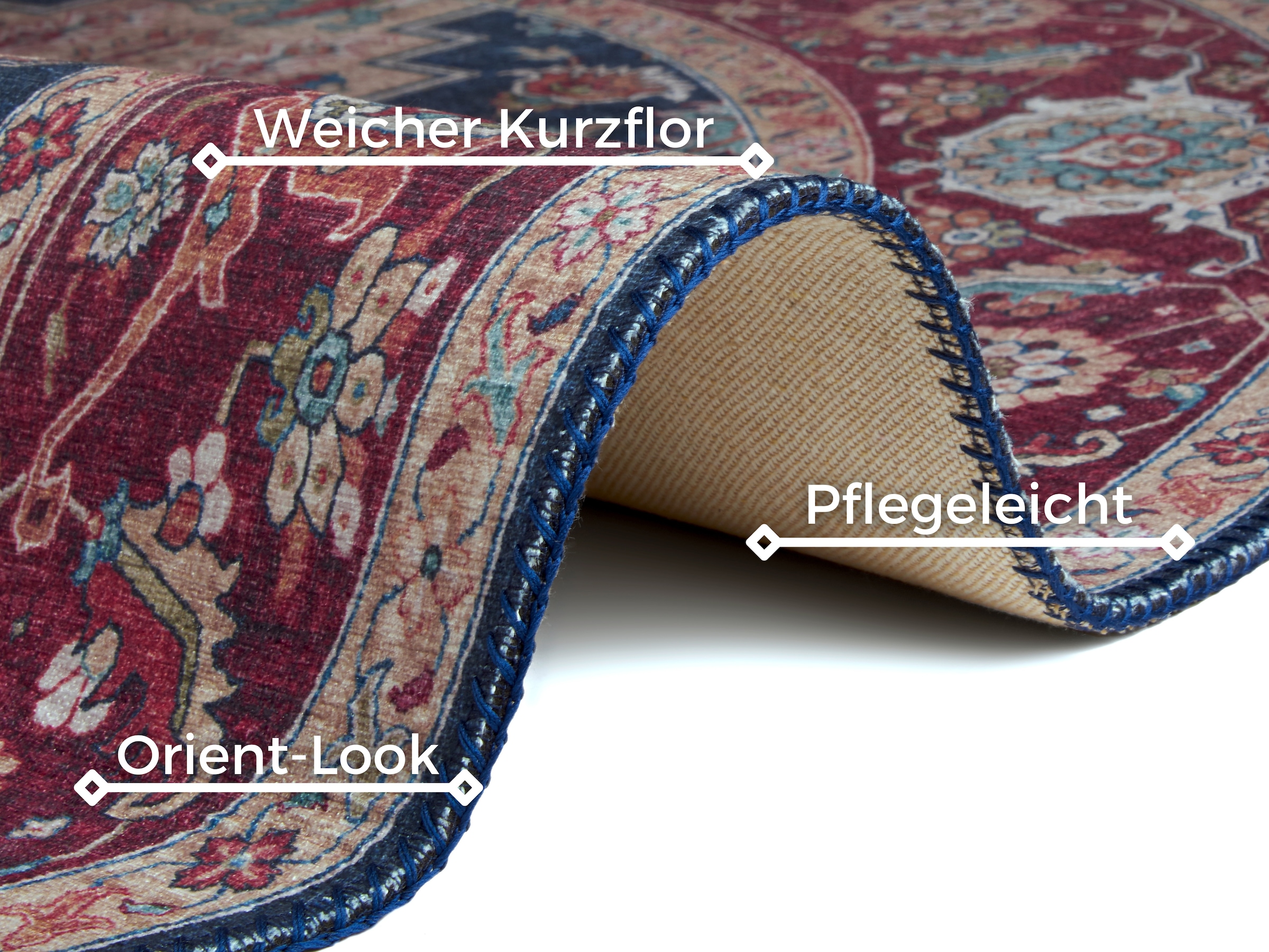 HANSE Home Teppich »Sylla«, rund, 5 mm Höhe, Orientalisch, Orient, Vintage, Wohnzimmer, Schlafzimmer, Esszimmer
