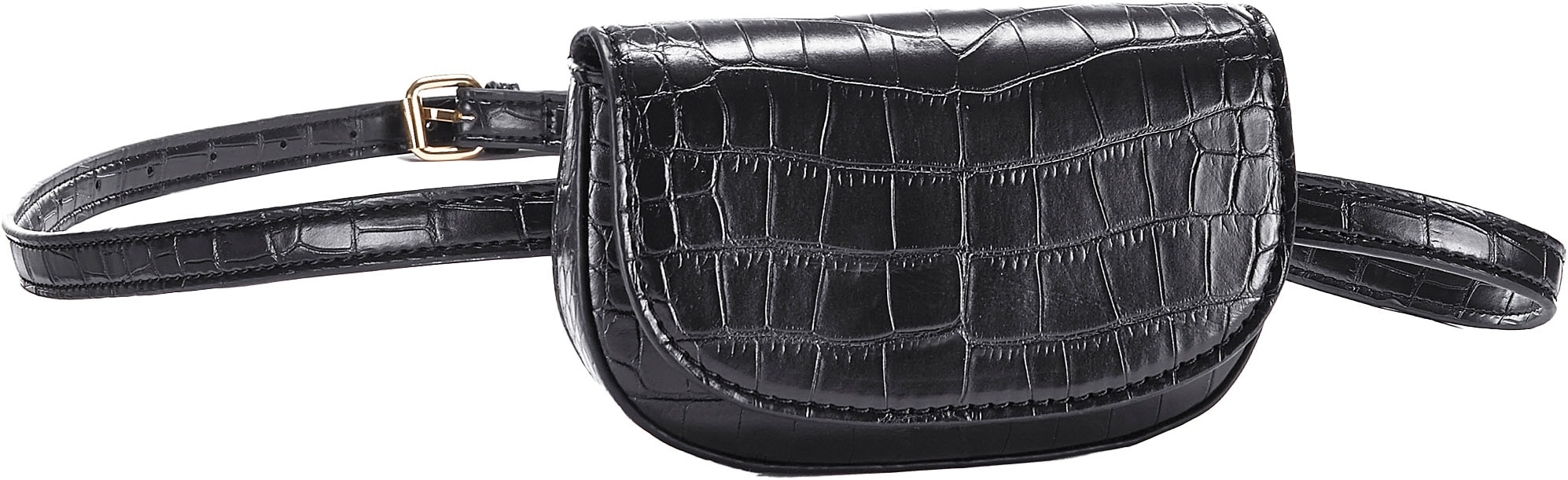 Image of LASCANA Bauchtasche "Gürteltasche, Crossbody Bag, Brusttasche, Hüfttasche" Handtasche Damen zum Umhängen in Kroko-Optik VEGAN