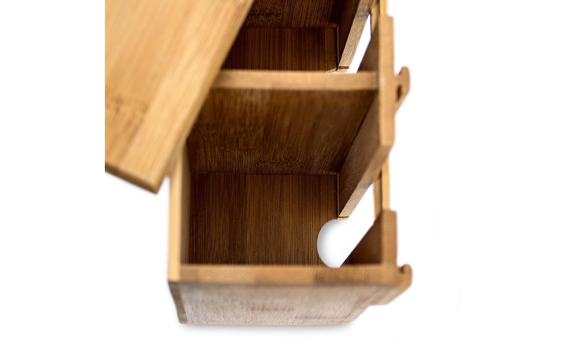 relaxdays Teebox »4 Fächer« 1 Stk. tlg. Holzart: Bambus (China)