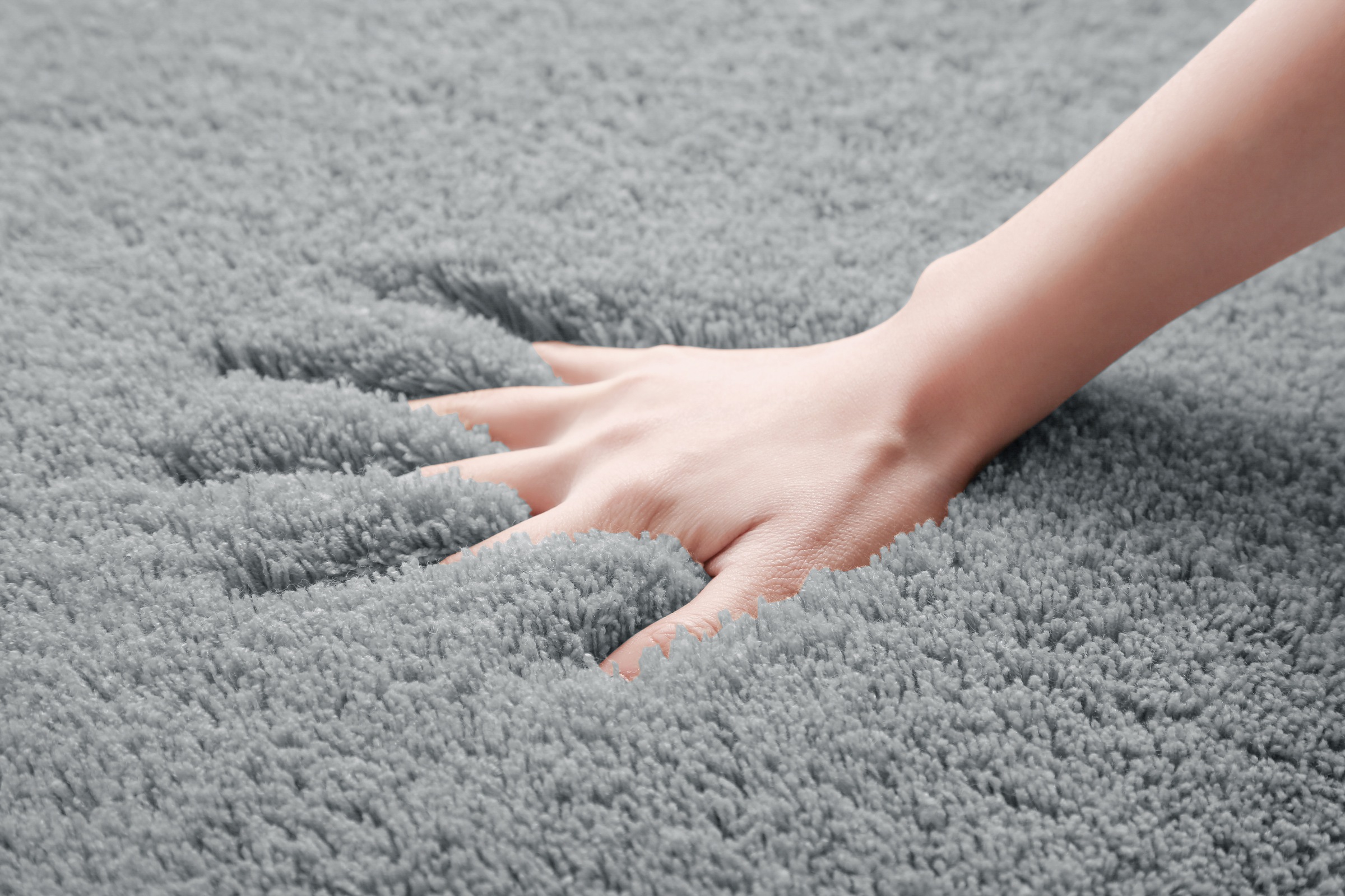 my home Badematte »Merida, Badvorleger, Badezimmer Teppich«, rutschhemmend beschichtet, fussbodenheizungsgeeignet-schnell trocknend-strapazierfähig, Badteppich, Uni Farben, rechteckig, rund & als 2-tlg. Set erhältlich