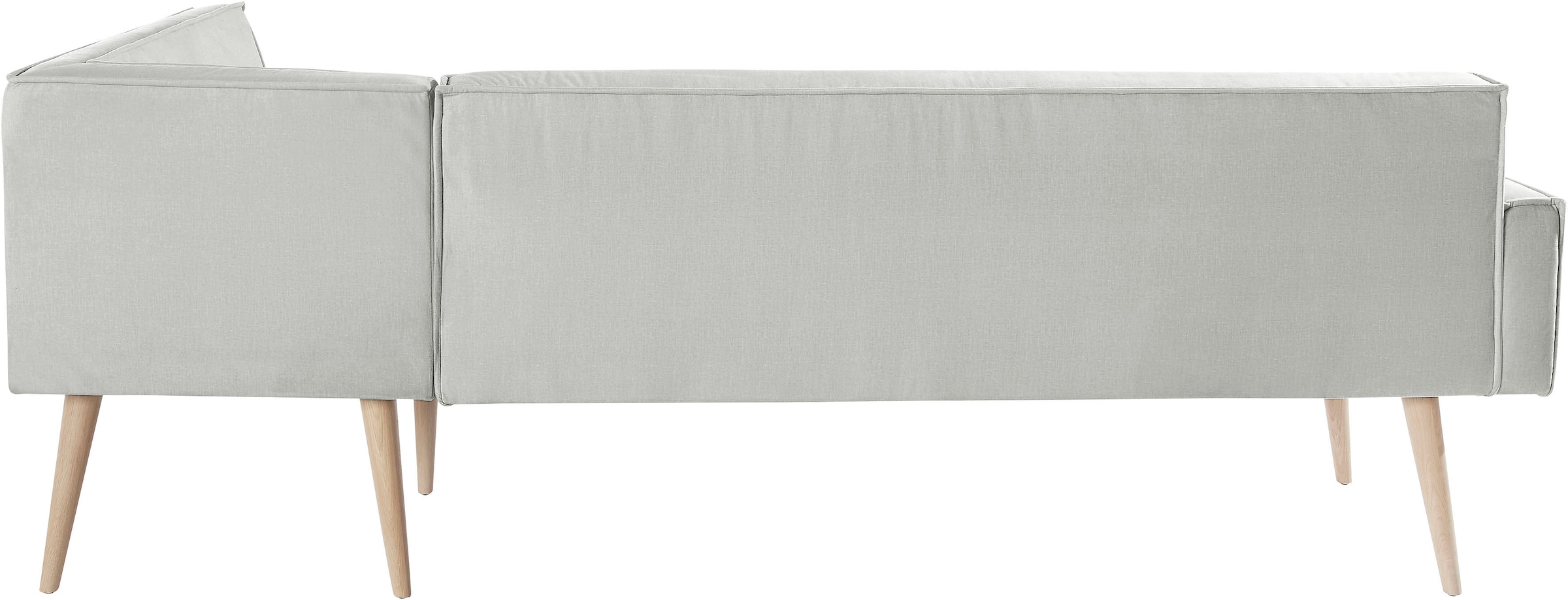 exxpo - sofa fashion Eckbank »Lungo, moderne Kedernaht, bequem und elegant, hoher Holzfuss«, hochwertige Detailverarbeitung, frei im Raum stellbar