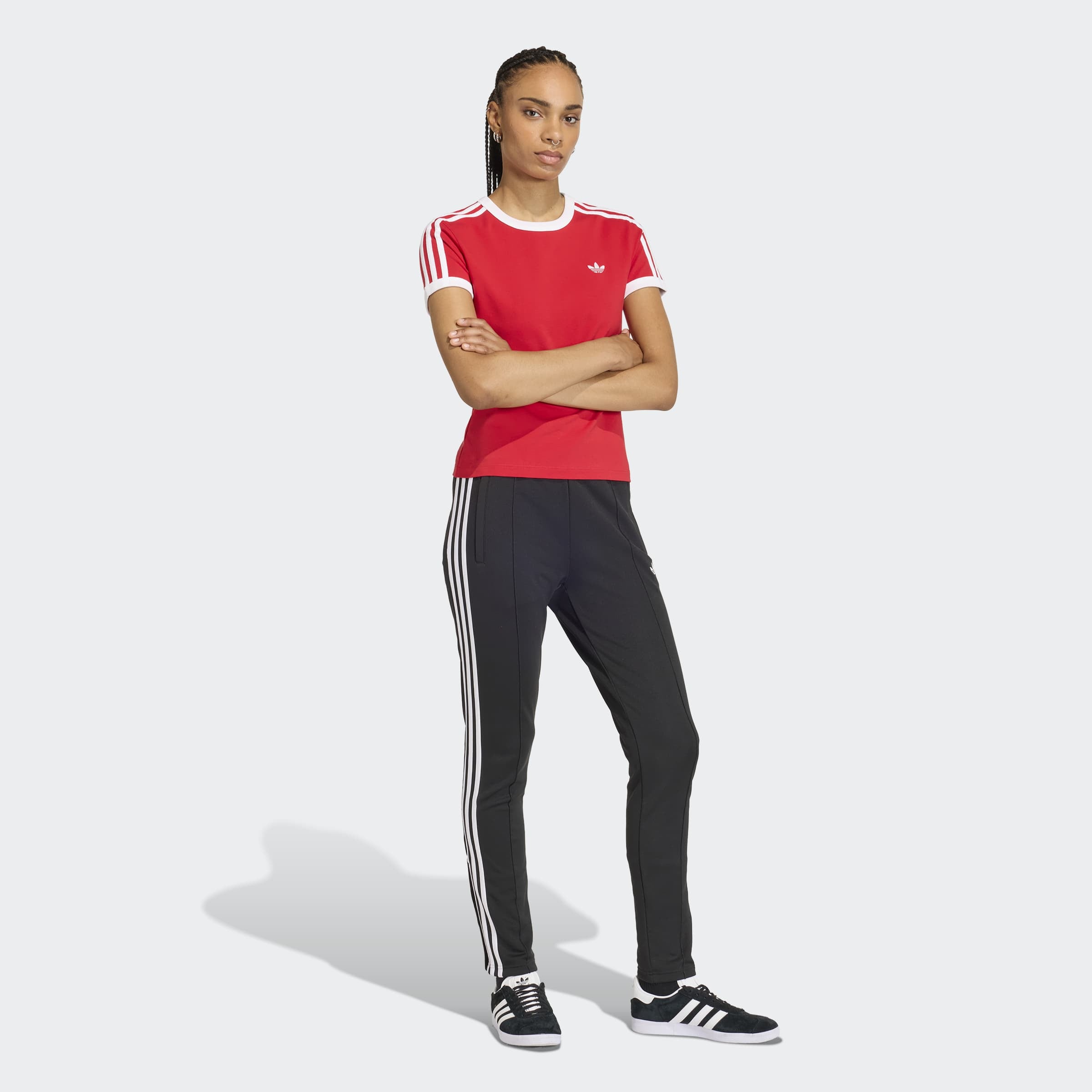 adidas Originals T-Shirt »3-STREIFEN SCHMAL GESCHNITTEN« sanft anliegende Passform, ohne Verschluss, für sportlichen Look