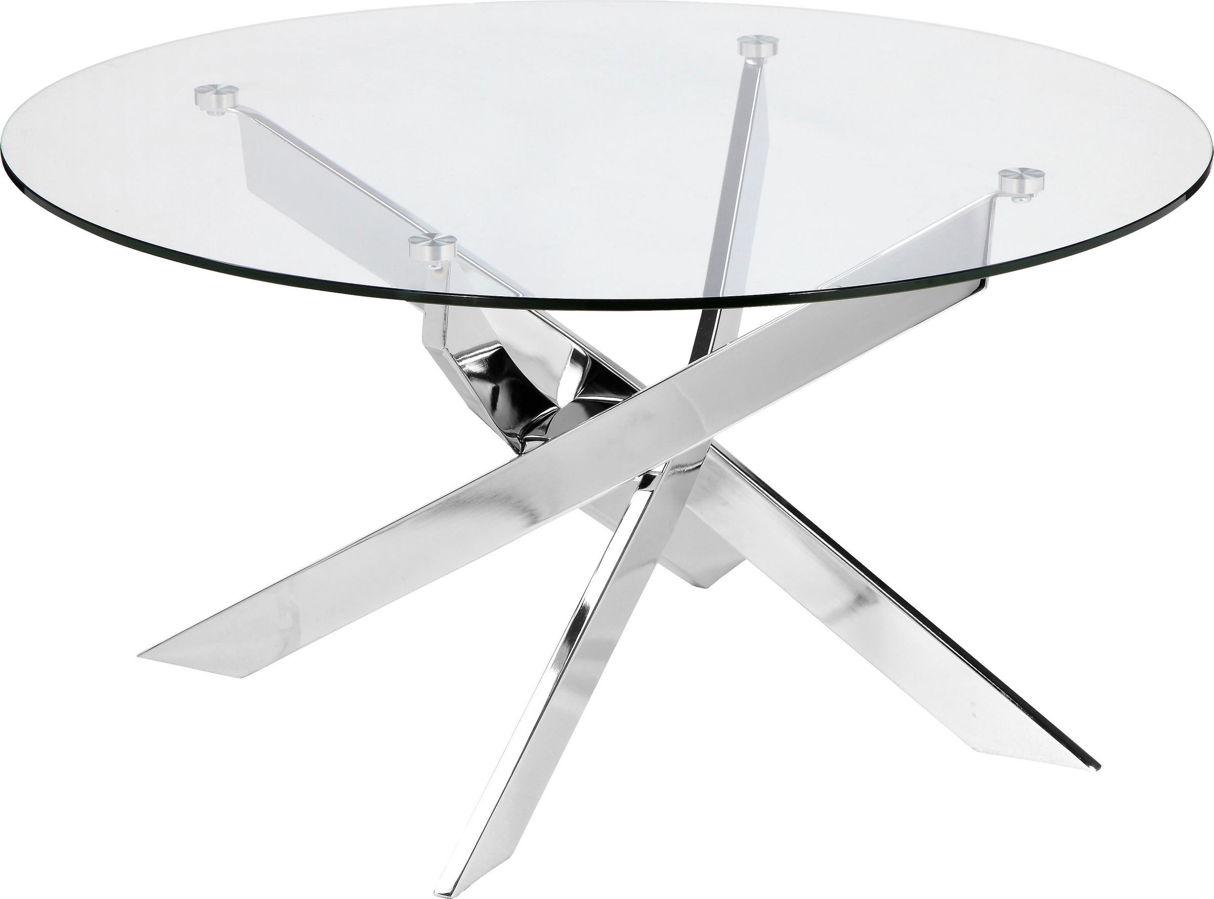 Image of GOODproduct Couchtisch "Luzie" unterschiedliches Beingestell (in chrome und schwarz), Breite 80 cm