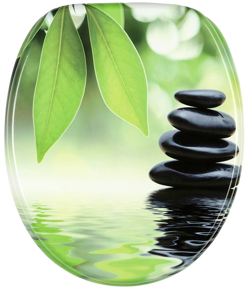 Sanilo Set d'accessoires de salle de bain »Harmony« bestehend aus WC-Sitz, Badteppich, Stöpsel, Seifenspender, WC-Bürste