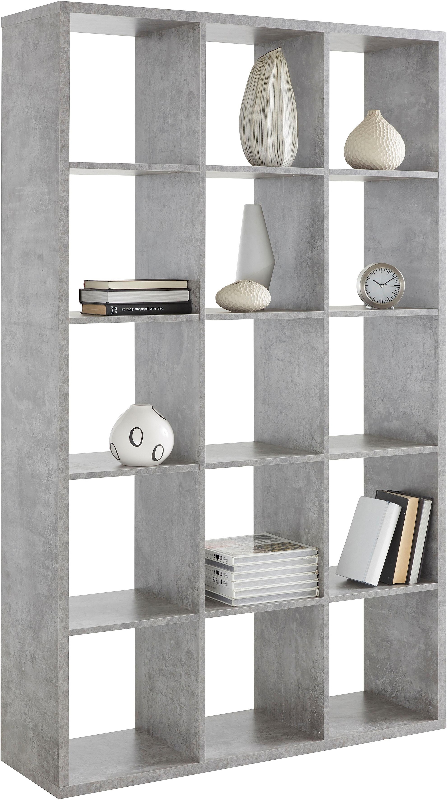 FORTE Standregal »Mauro, Raumteiler, sorgt für Stil und Ordnung« B/H/T ca: 107/176/ 32cm,  5 Fächer, Jedes Fach ist bis zu 5 kg belastbar, Fachgrösse 33x33cm