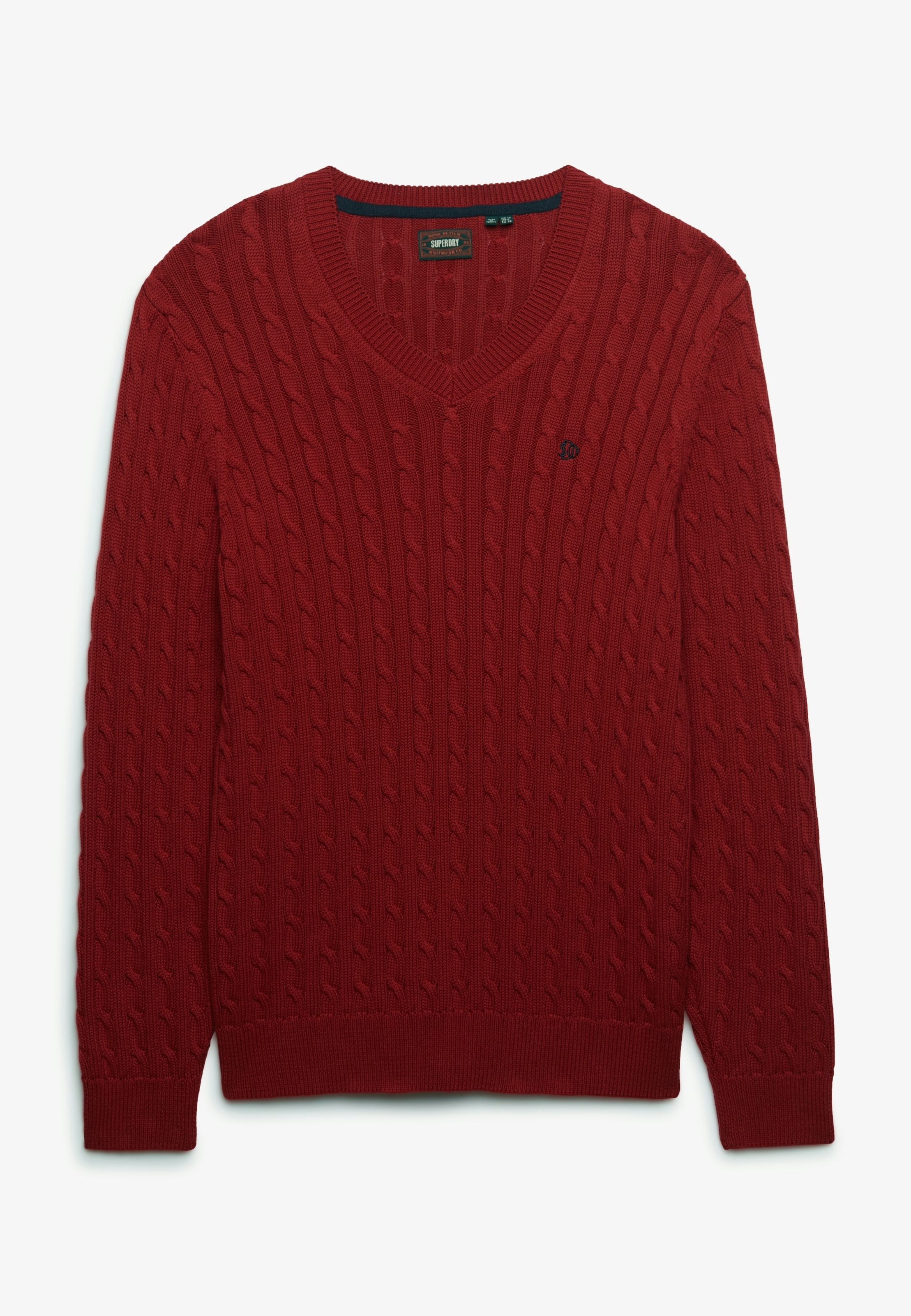 Superdry V-Ausschnitt-Pullover »OVERSIZED CABLE V NECK JUMPER« Baumwolle, oversized Fit