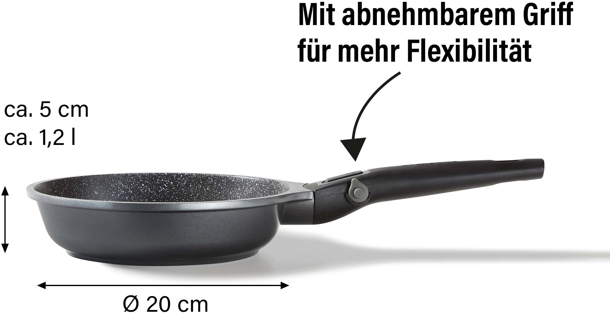 STONELINE Bratpfanne »Imagination PLUS«, Aluminiumguss, Ø 20 cm, Induktion