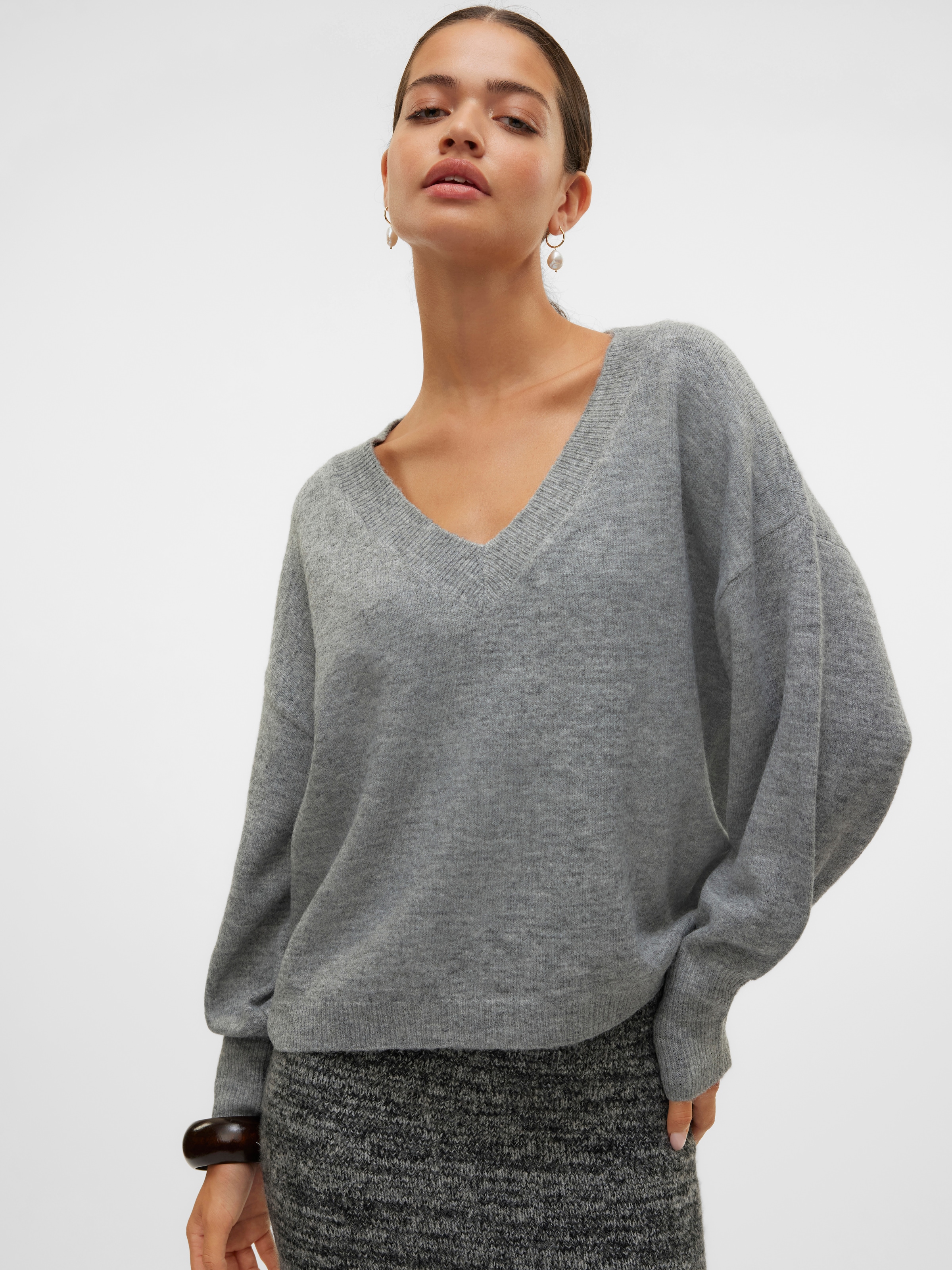 Vero Moda V-Ausschnitt-Pullover »VMJUPITER LS V-NECK PULLOVER BF«