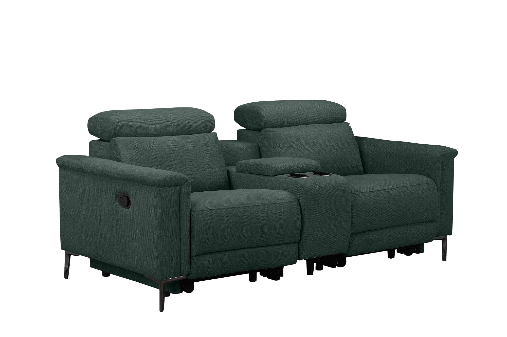 Home affaire 2-Sitzer »Lund, 2er-Kinosofa, TV-Sessel, Multimedia-Sofa, USB-A,« m. elektrischer o. manueller Relaxfunktion, Getränkehalter u. Staufach