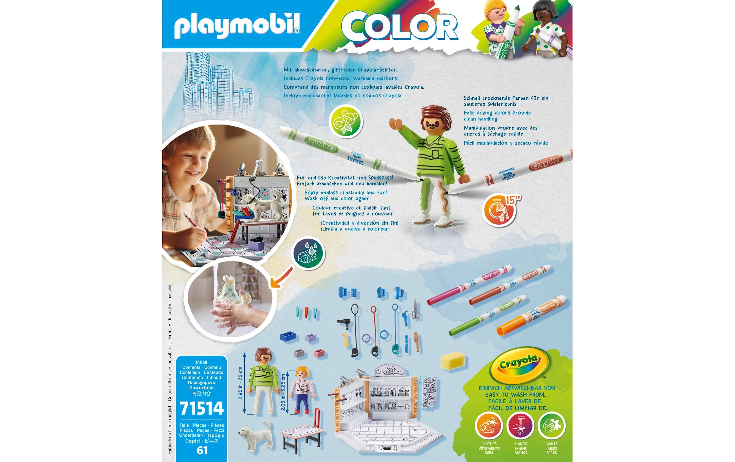Playmobil® Spielbausteine »Color Hundesalon 71514«