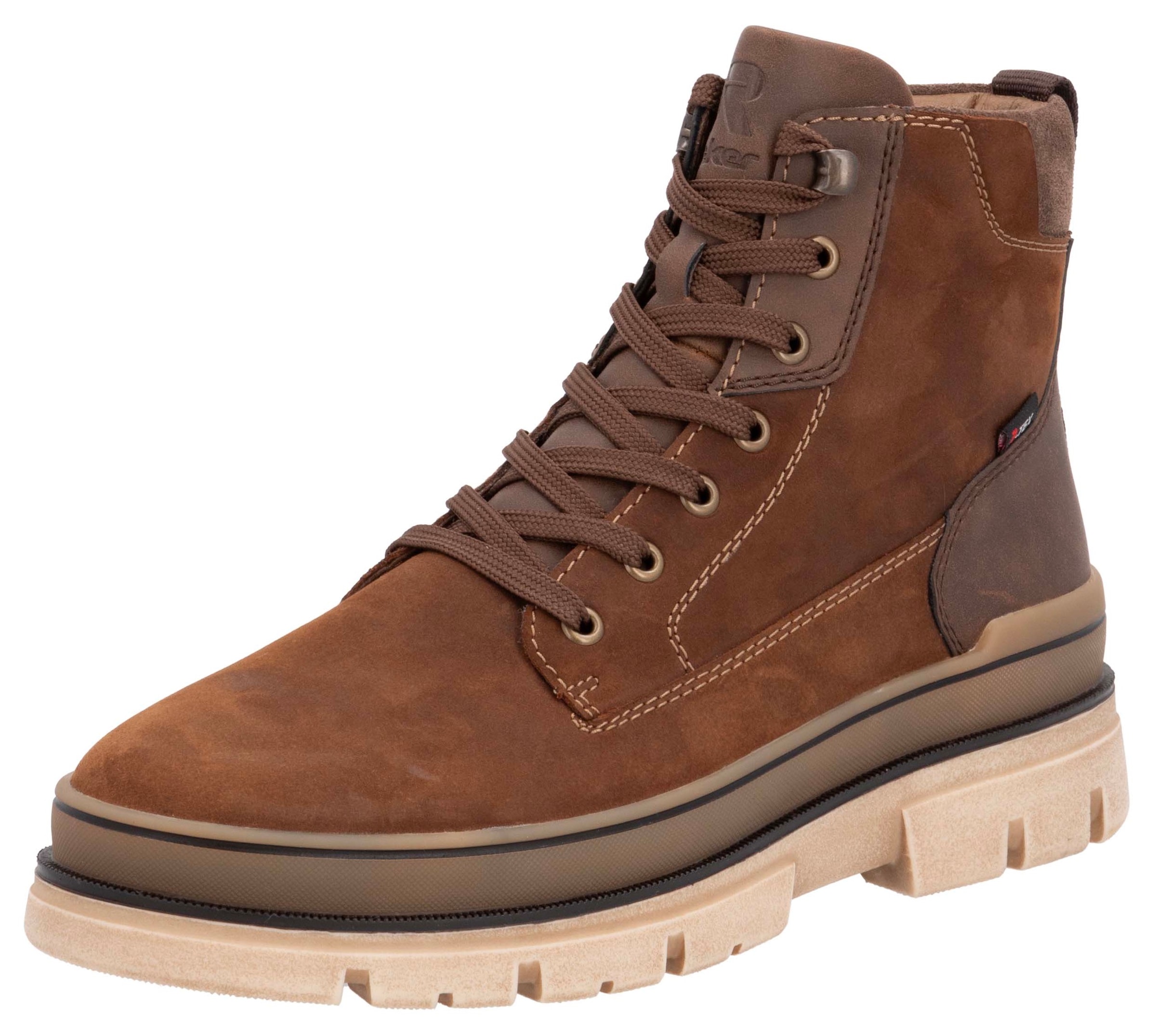 Image of RIEKER Sport Winterstiefelette Plateaustiefel, Schnürstiefel mit wasserabweisender TEX-Membran