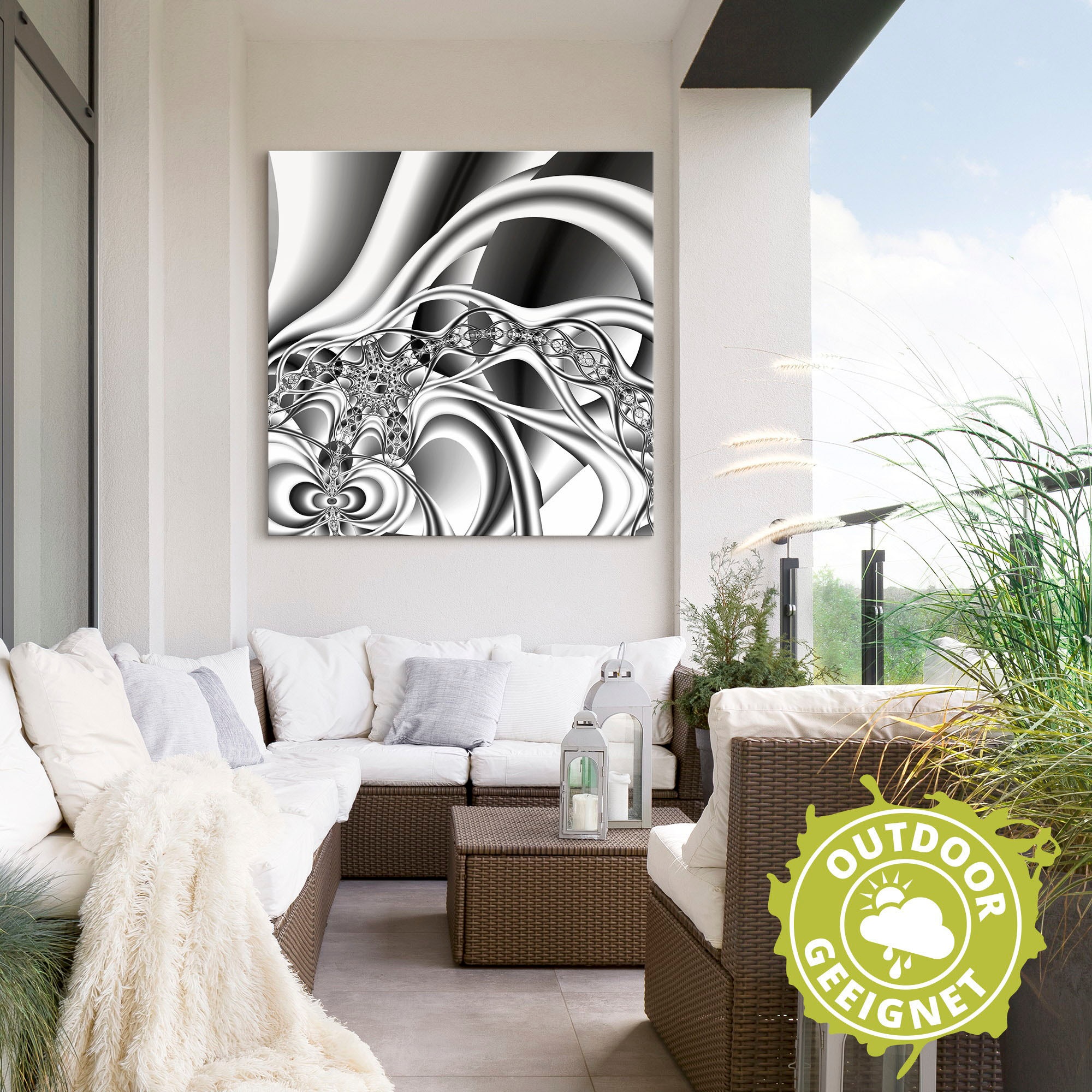 Artland Wandbild »Silberne Kette«, Muster, (1 St.), als Alubild, Outdoorbild, Leinwandbild, Wandaufkleber, versch. Grössen