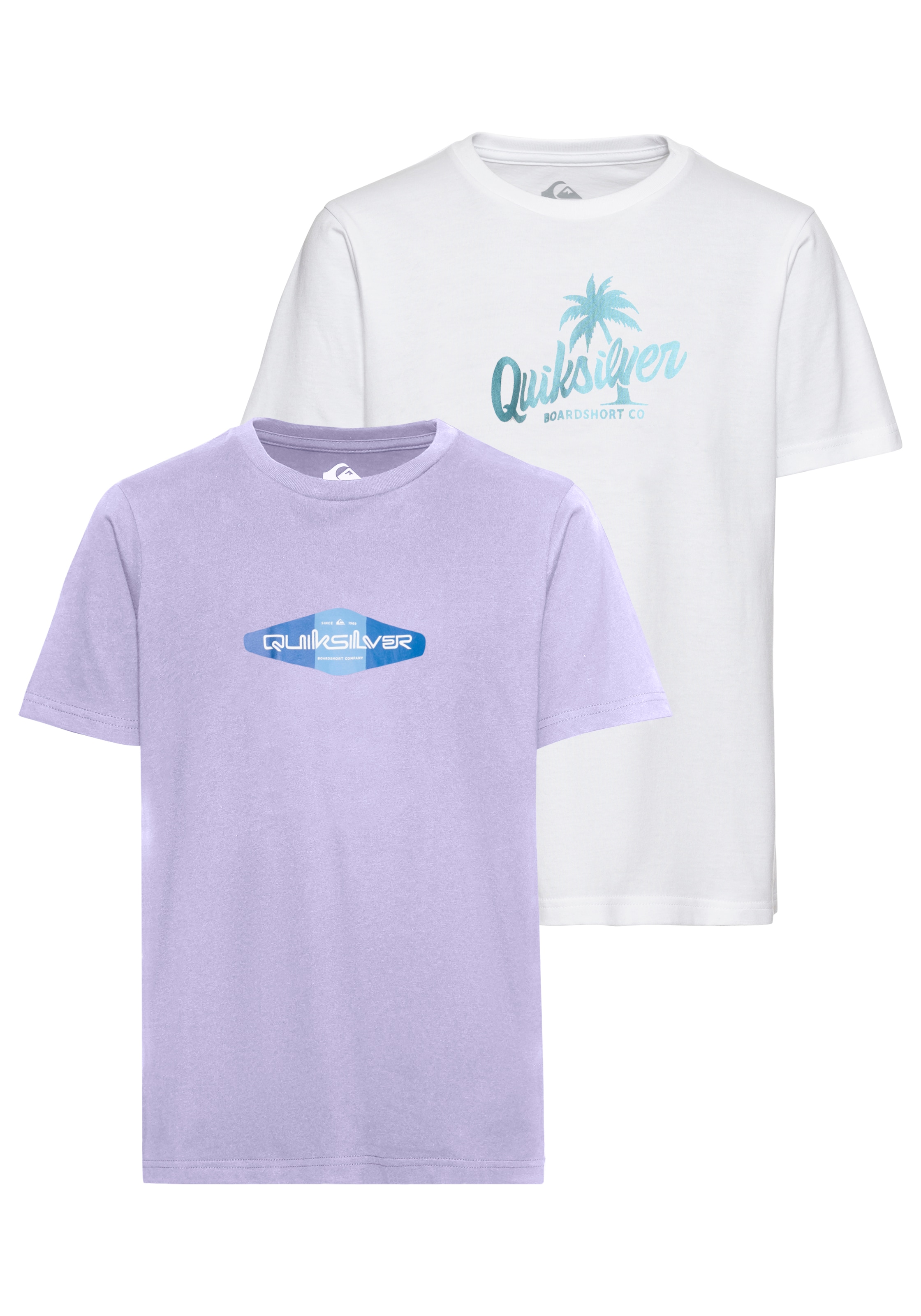 Image of Quiksilver T-Shirt "PALM SHADE PACK YOUTH" 2 tlg. für Kinder und Jugendliche, sportlicher Stil, Kurzarmdesign