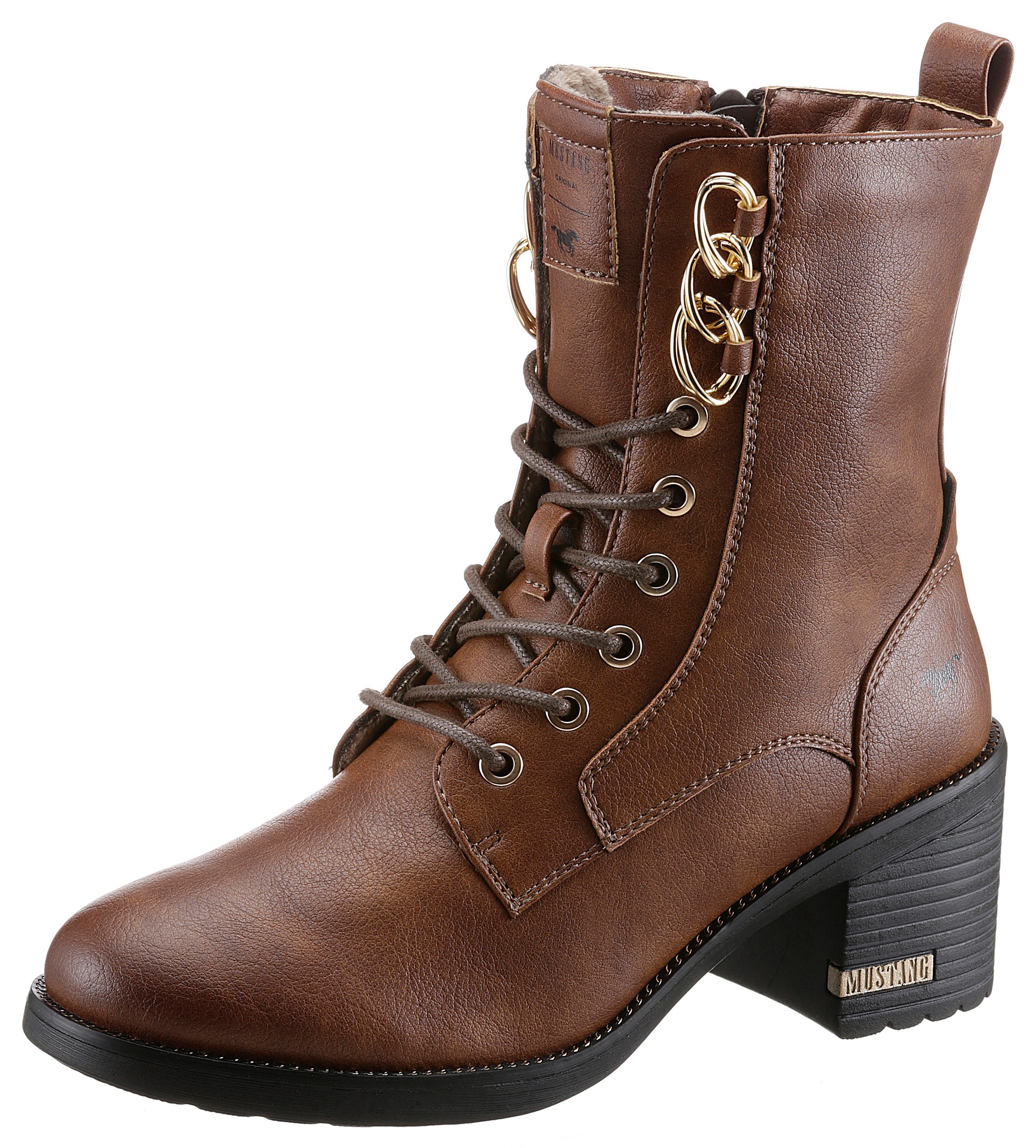 Image of Mustang Shoes Schnürstiefelette, mit praktischem Innen-Reissverschluss bei Ackermann Versand Schweiz