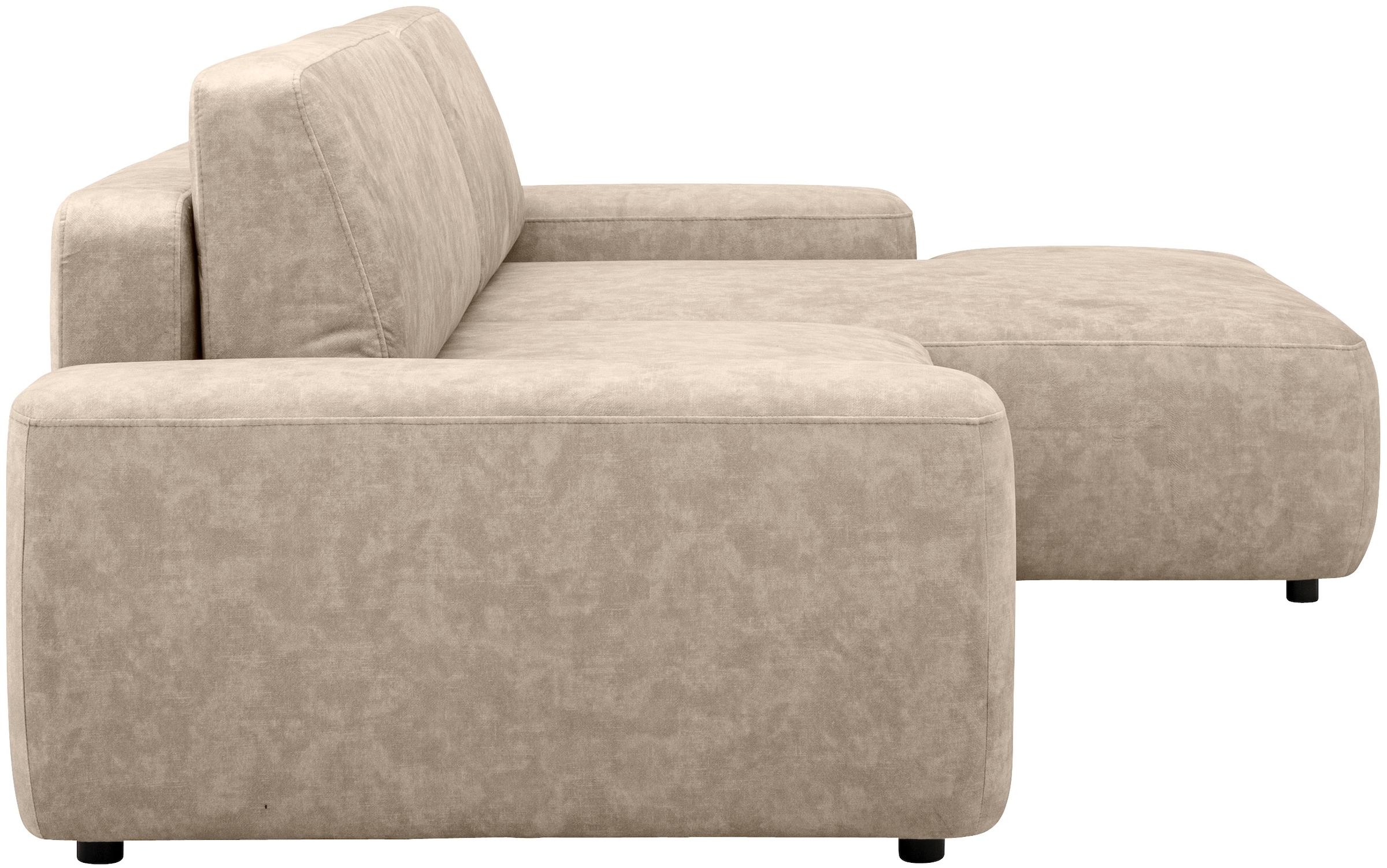 INOSIGN Ecksofa »TORGE (264cm), Schlafsofa in Cord, Samtvelours o Struktur fein, L-Form«, Schlaffunktion, Bettkasten, Liegefläche: 125/210 cm