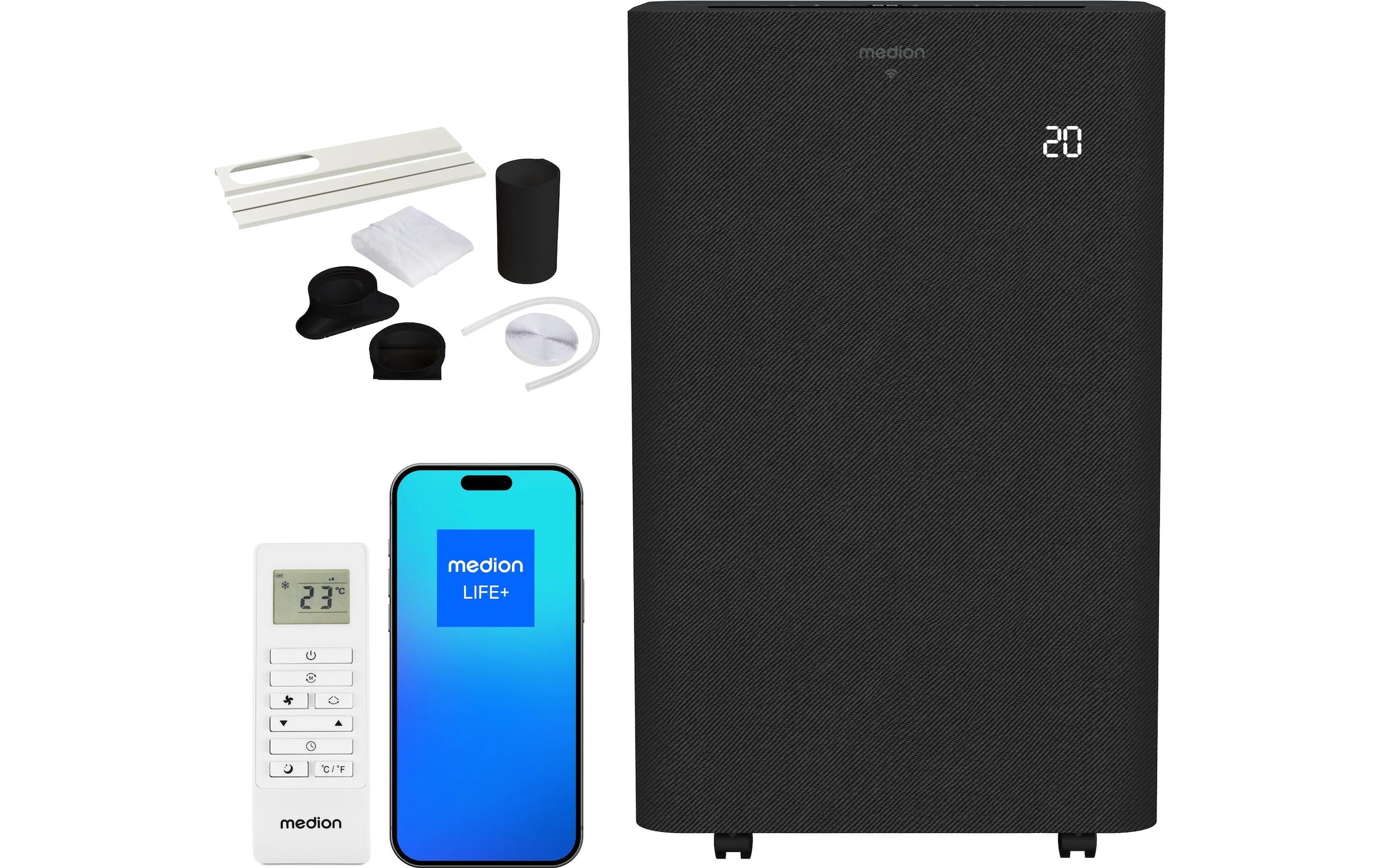 Medion® Klimagerät »P1202 (MD 100134) 390 m³« Smarte mobile Klimaanlage mit App-Steuerung